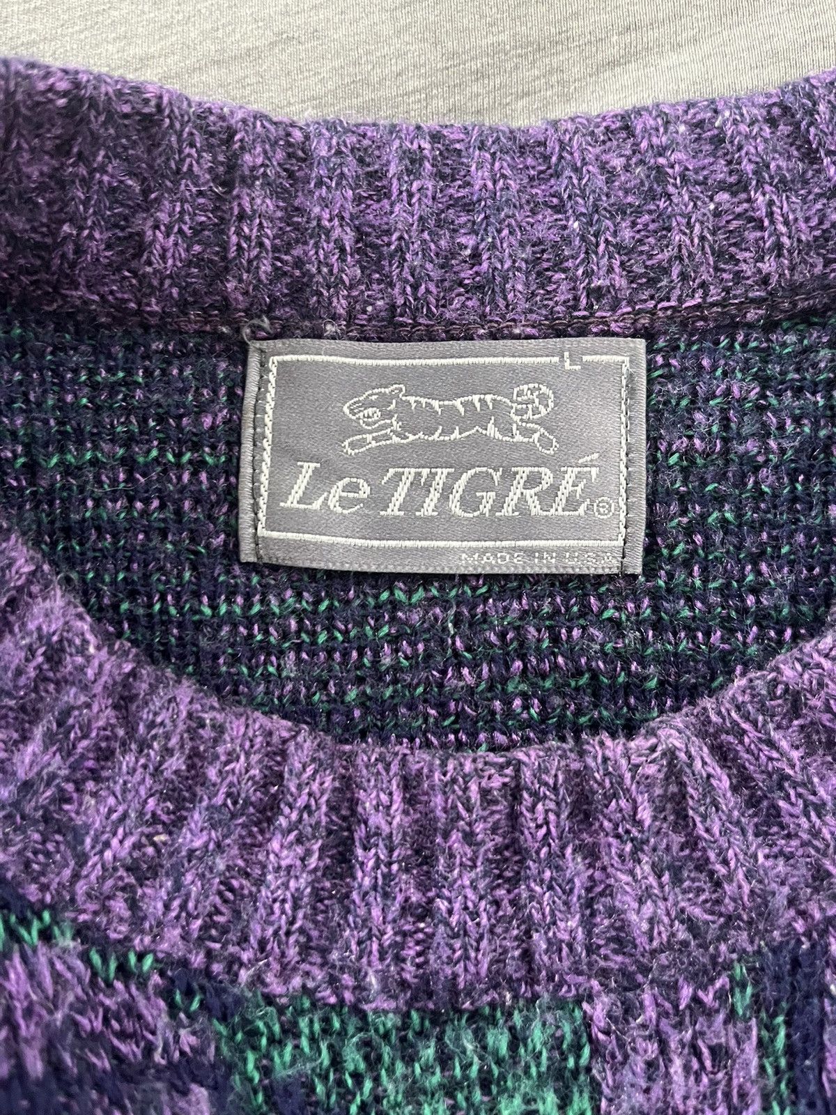 Le TIGRE Le Tigre Purple/Green Camo Sweater Size US L / EU 52-54 / 3 - 2 Thumbnail