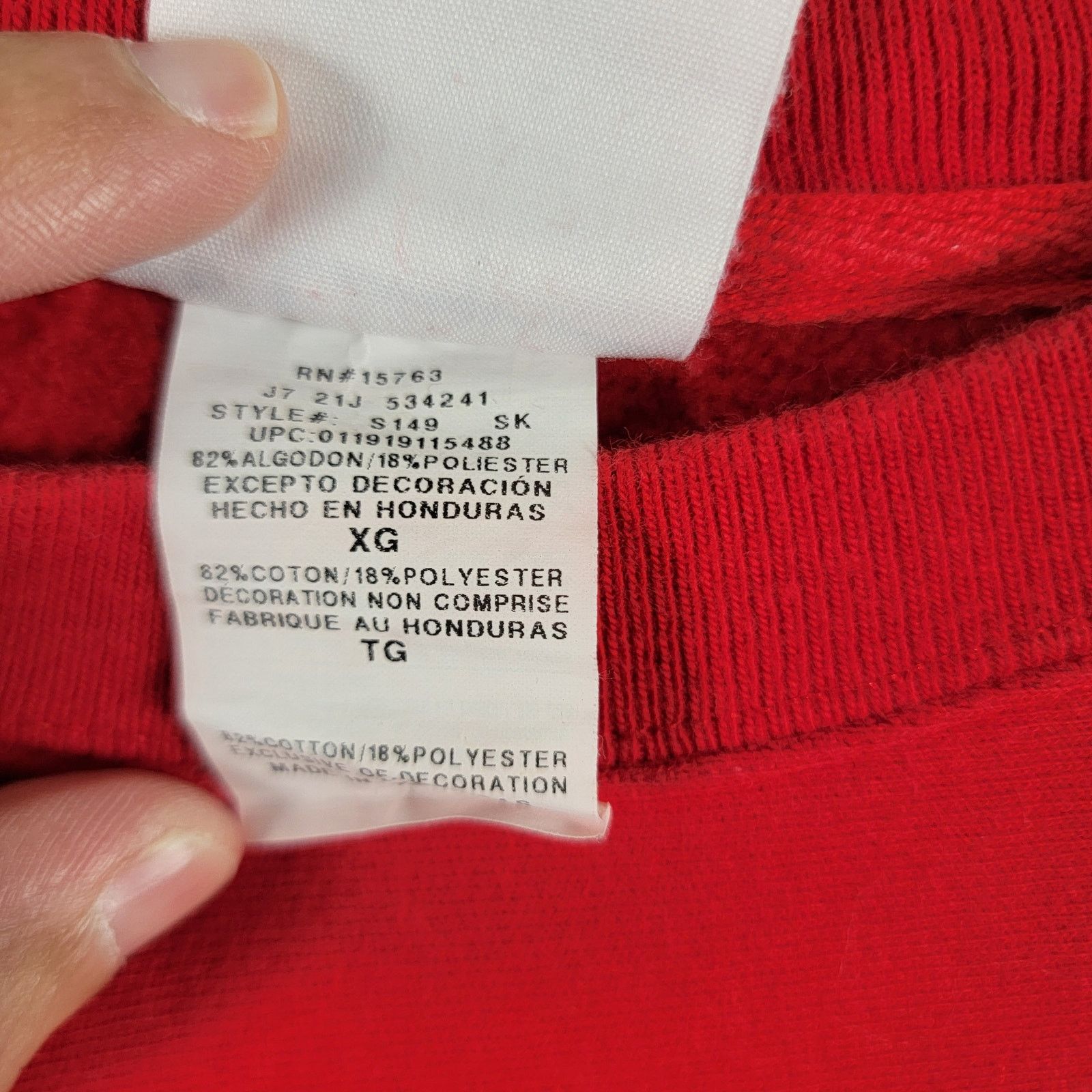 Champion Champion Vintage Reverse Weave Blank Sweatshirt Red Sz XL272 Size US XL / EU 56 / 4 - 5 Thumbnail