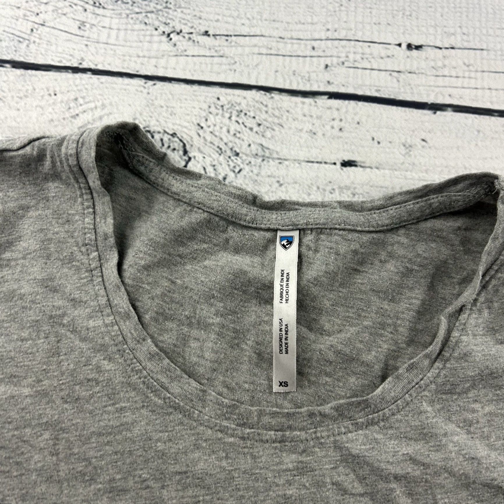 Vintage Kuhl Short Sleeve T-Shirt Women's XS Gray Size XS / US 0-2 / IT 36-38 - 2 Thumbnail
