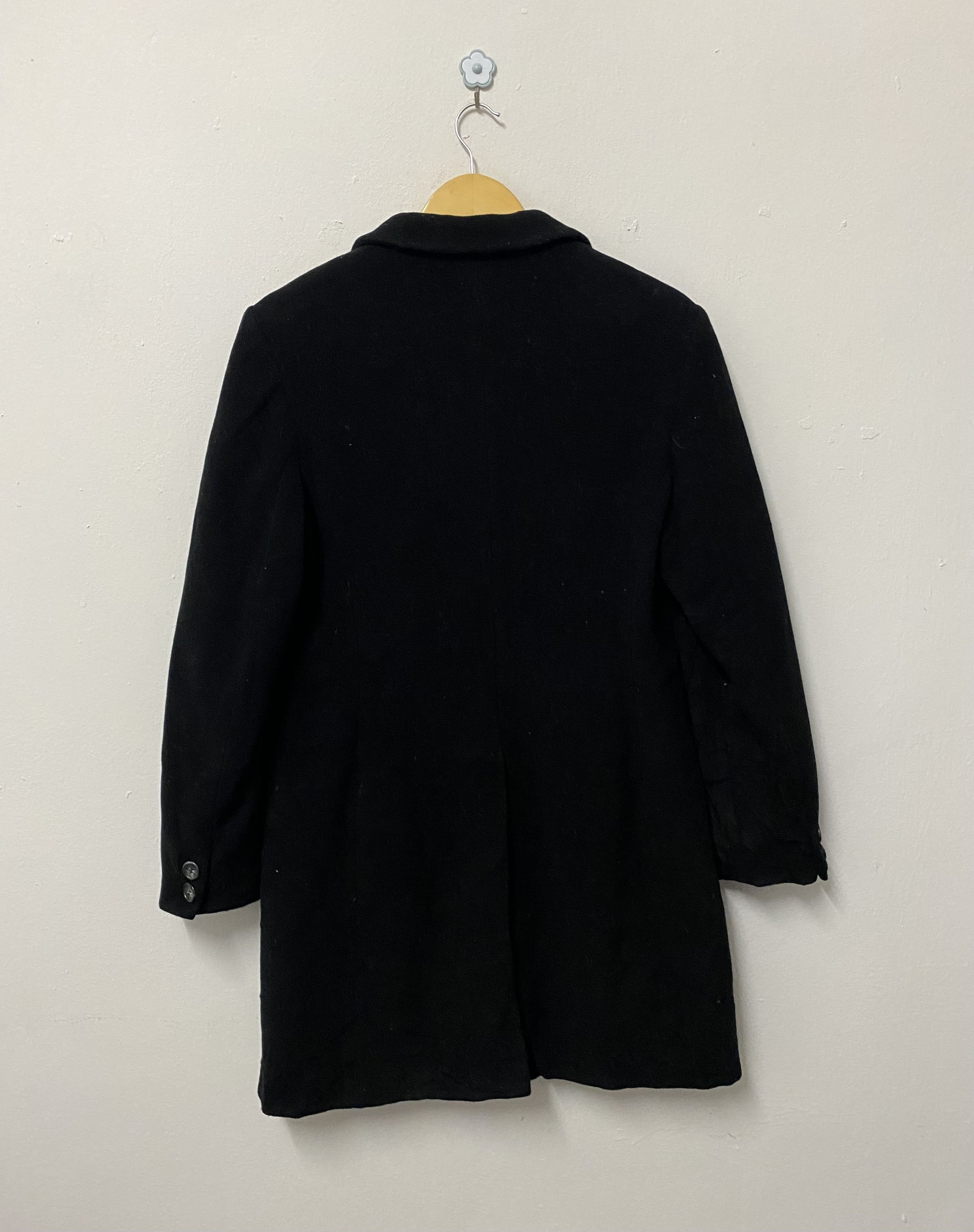 Vintage VTG Made In Italy Luxury Wool Cashmere Black Overcoat M Size M / US 6-8 / IT 42-44 - 2 Thumbnail