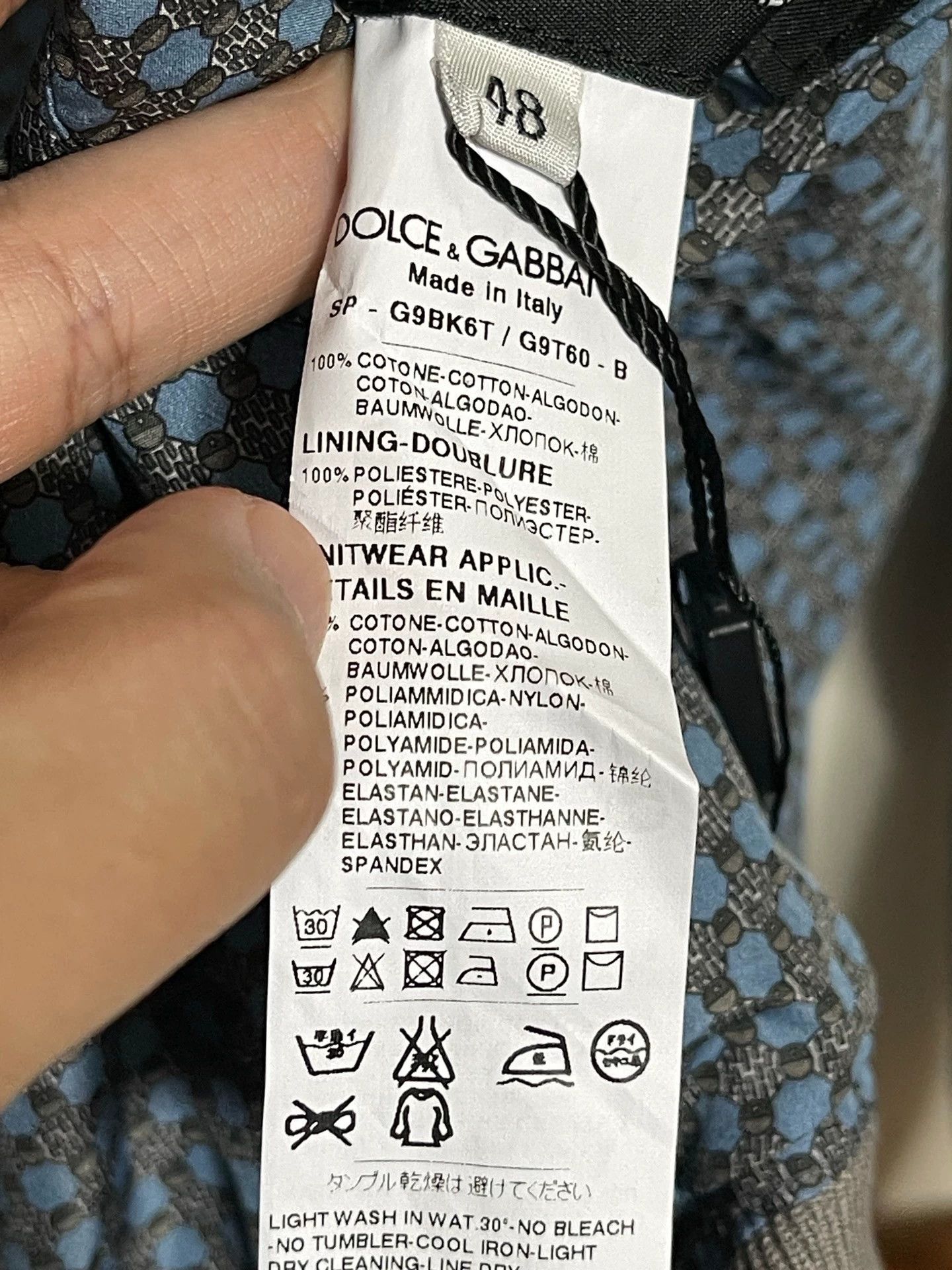 Dolce & Gabbana Dolce&Gabbana Double-Sided Slim Cotton Jacket 48 Size US M / EU 48-50 / 2 - 7 Thumbnail