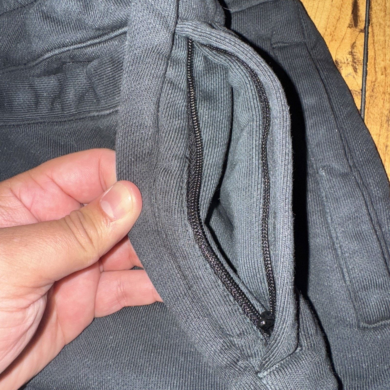 Vintage Wide Leg Sweatpants Black 28x32 S Garment Dyed French Terry Size US 28 / EU 44 - 2 Thumbnail