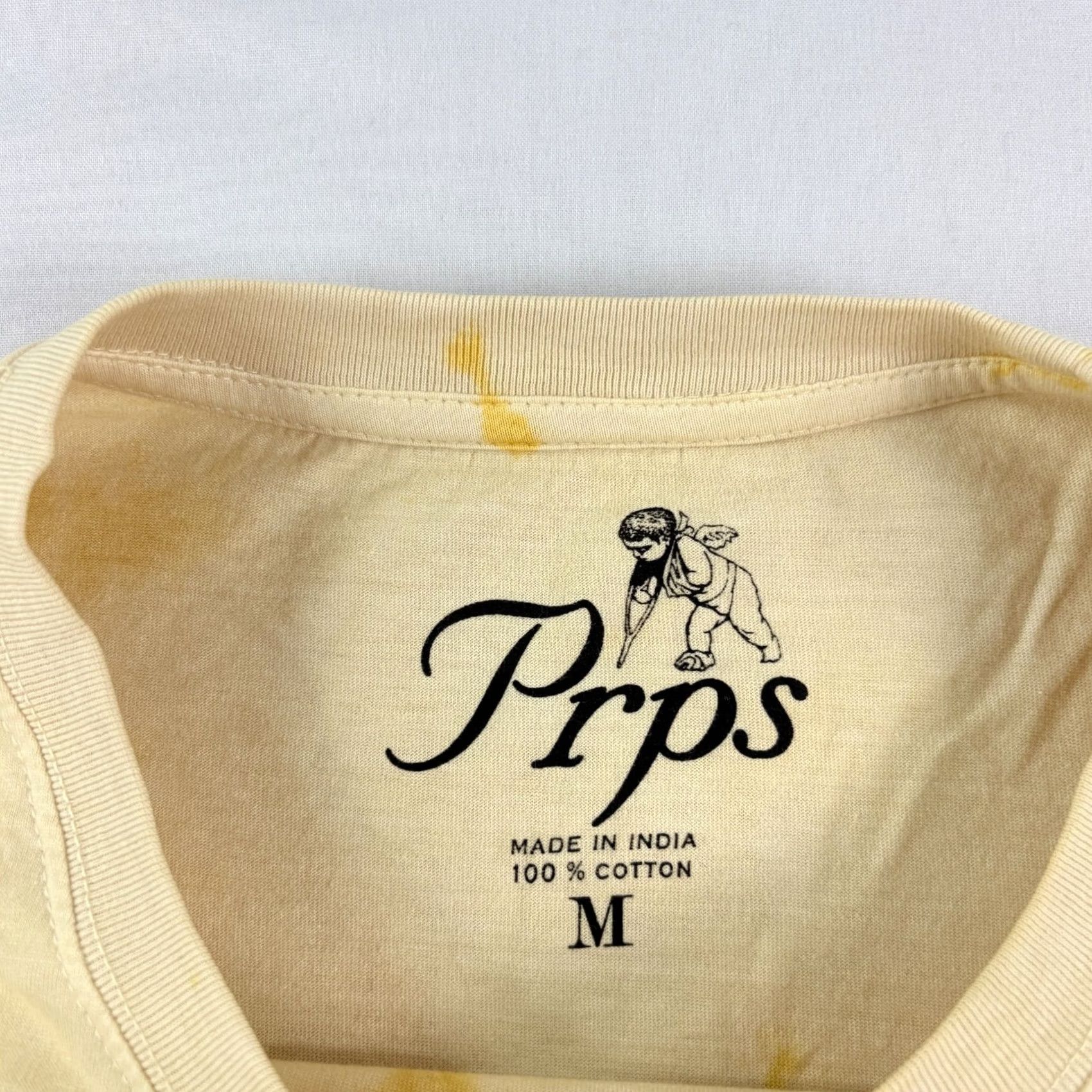 Prps PRPS Shirt Mens M Yellow Tie Dye Surf Graphic Crew Neck Short Sleeve Size US M / EU 48-50 / 2 - 3 Thumbnail