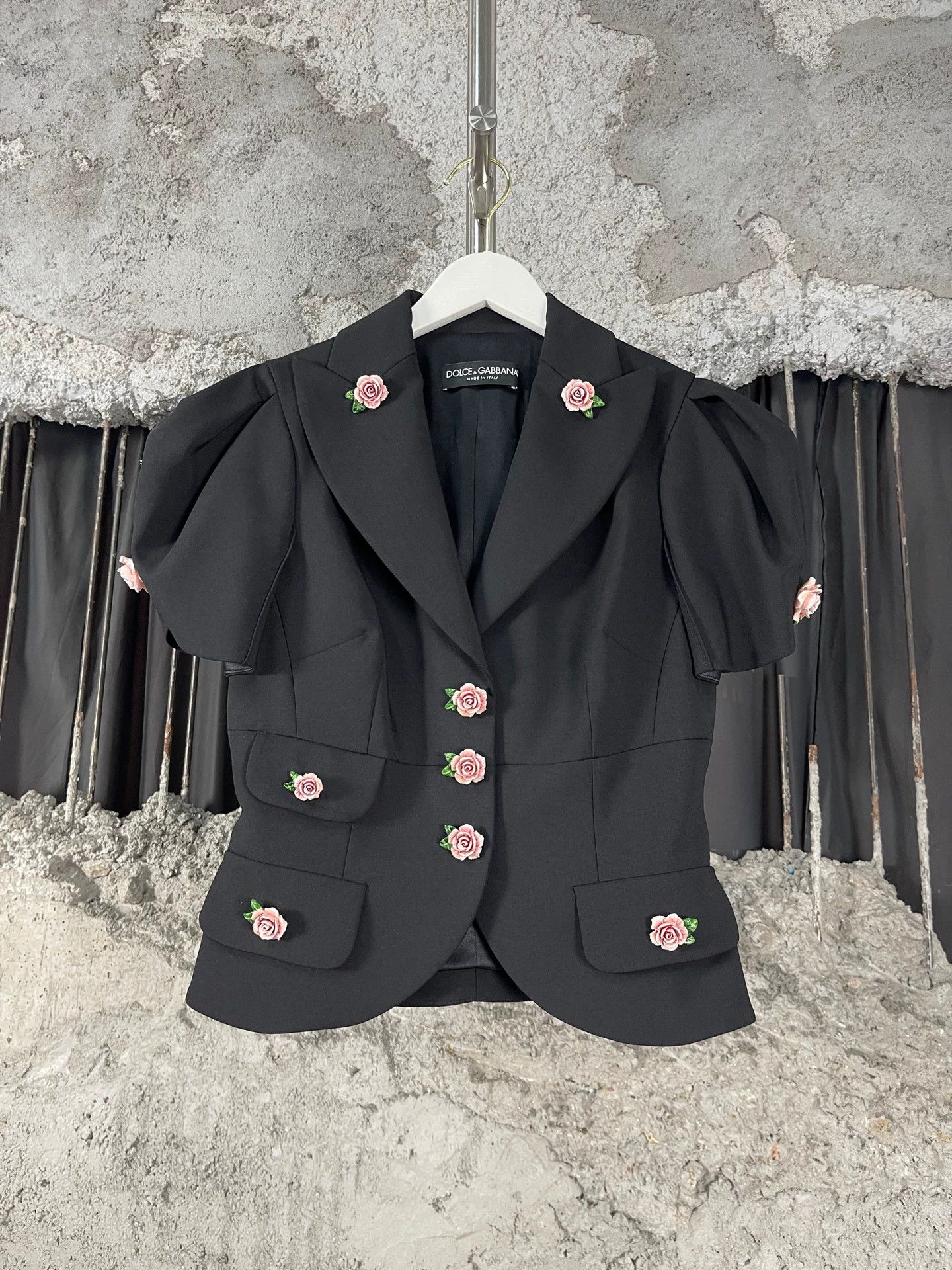 Dolce & Gabbana DG Rose Print Women's Blazer 38 Size XS / US 0-2 / IT 36-38 - 1 Thumbnail