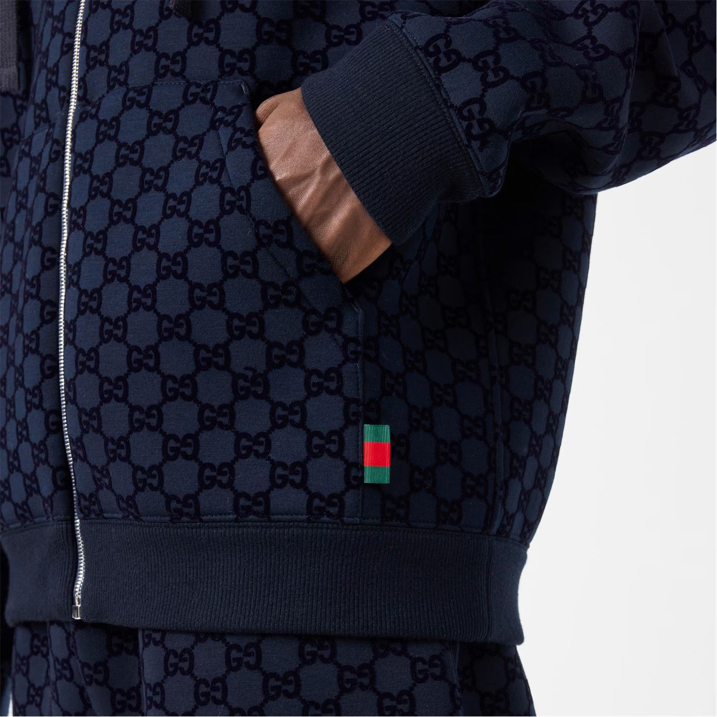 Gucci o1g2r1mq0426 Full Zip Hoodie in Navy Size US L / EU 52-54 / 3 - 6 Thumbnail