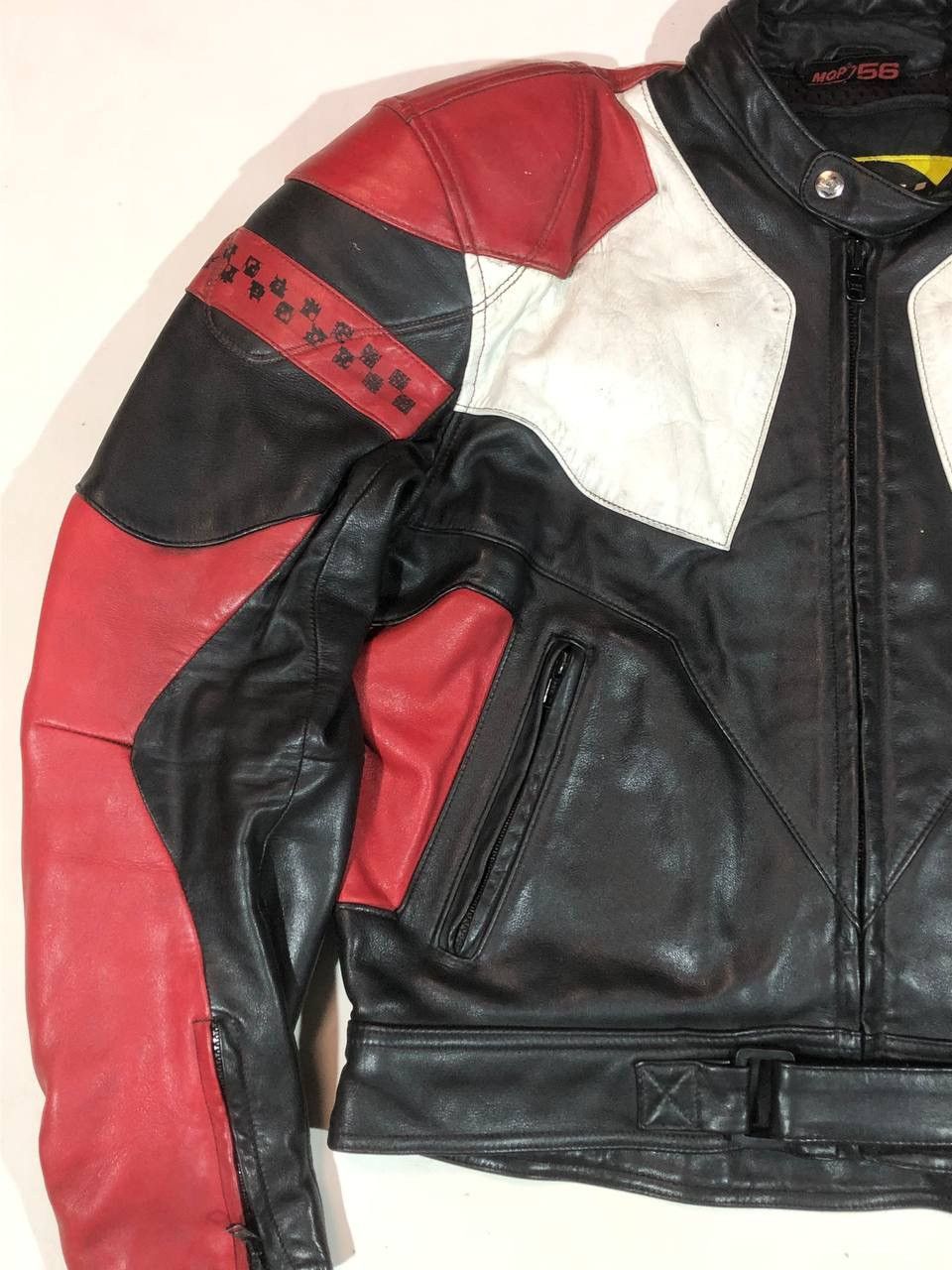 MQP Racing Moto Avangarde Leather Jacket Vintage