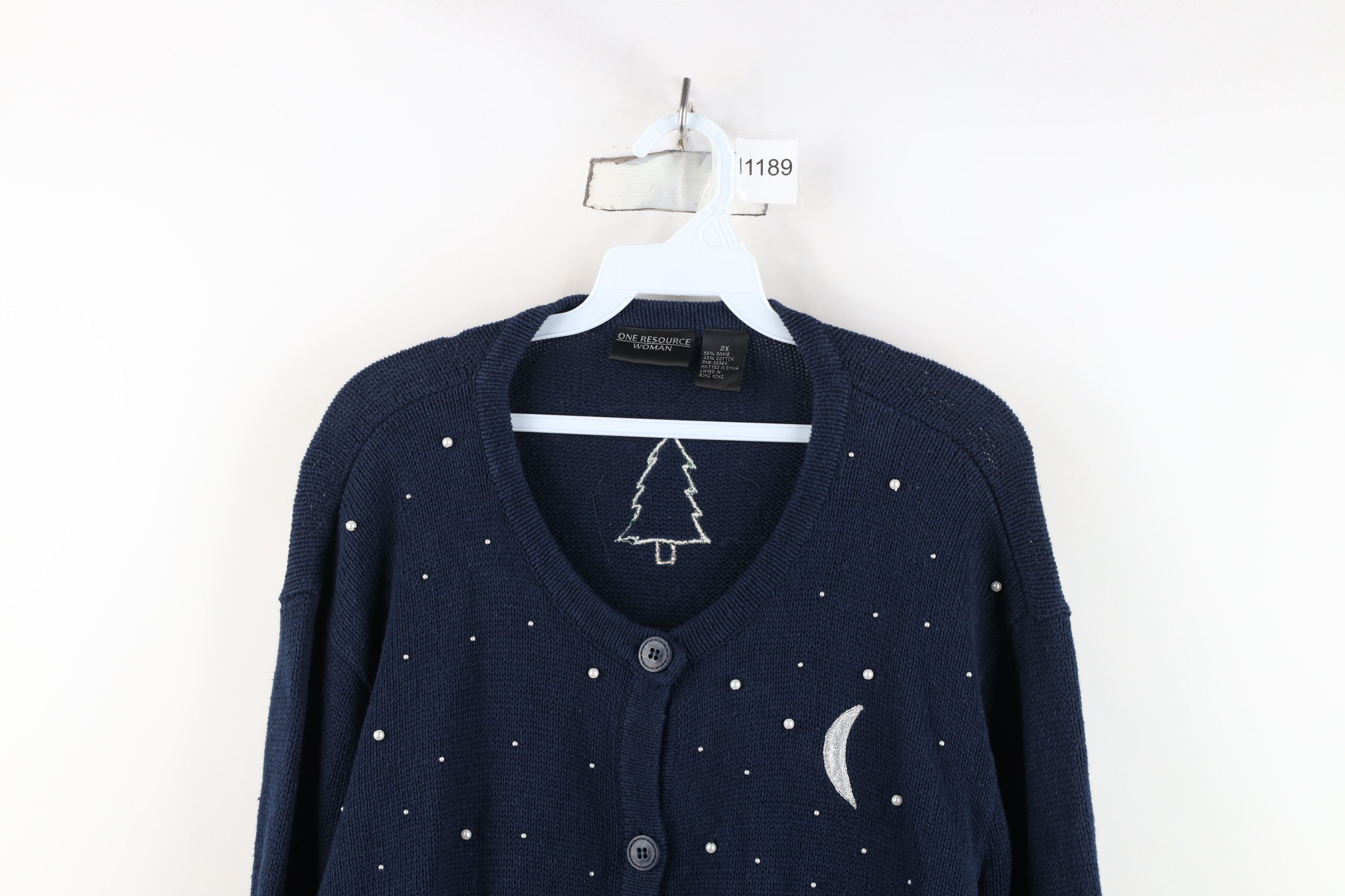 Vintage Vintage 90s Streetwear Bear All Over Print Cardigan Sweater Size XXL / US 16-18 / IT 52-54 - 2 Thumbnail