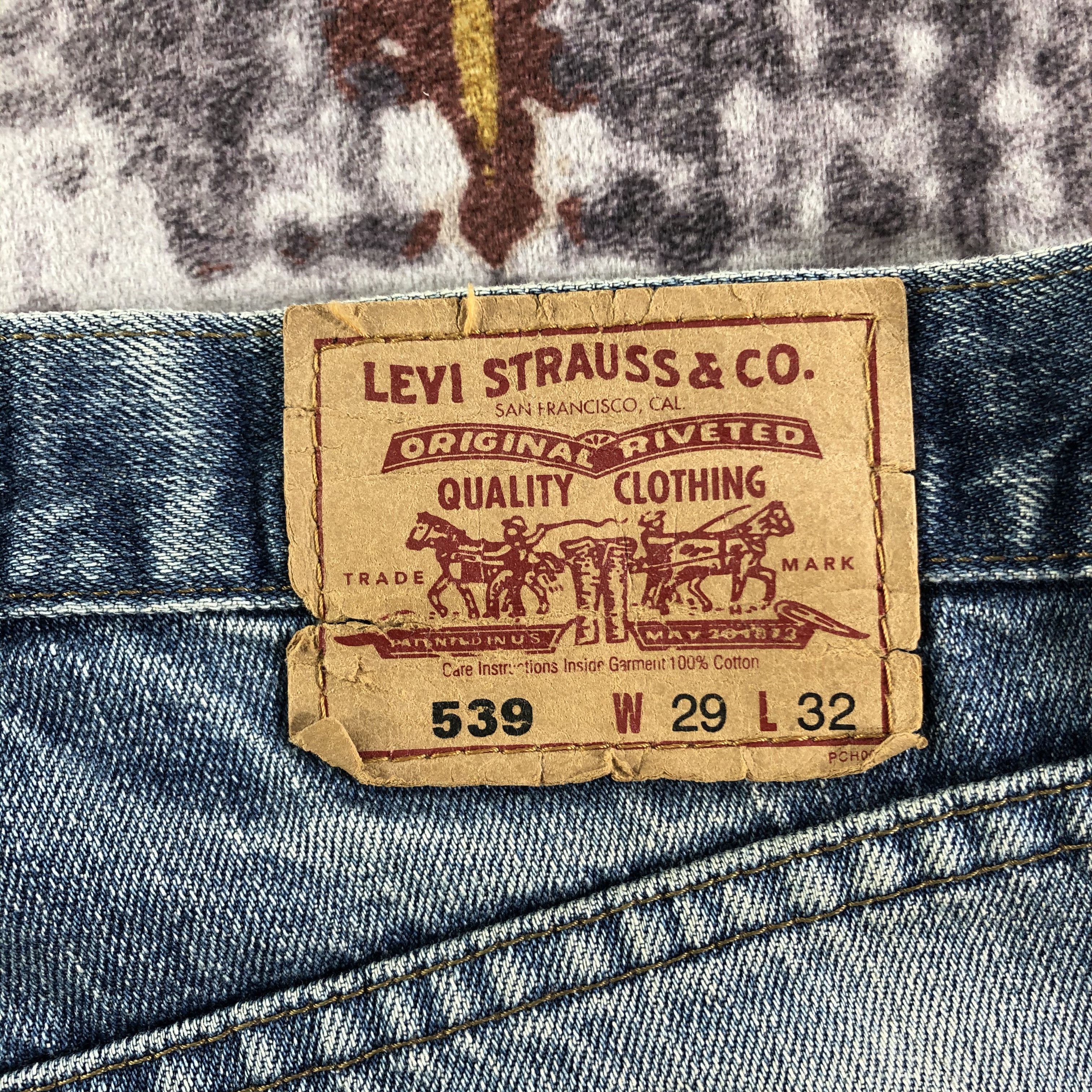 Levi's 90s Vintage Blue Wash Levis 539 Jeans-JM3305 Size US 30 / EU 46 - 6 Thumbnail