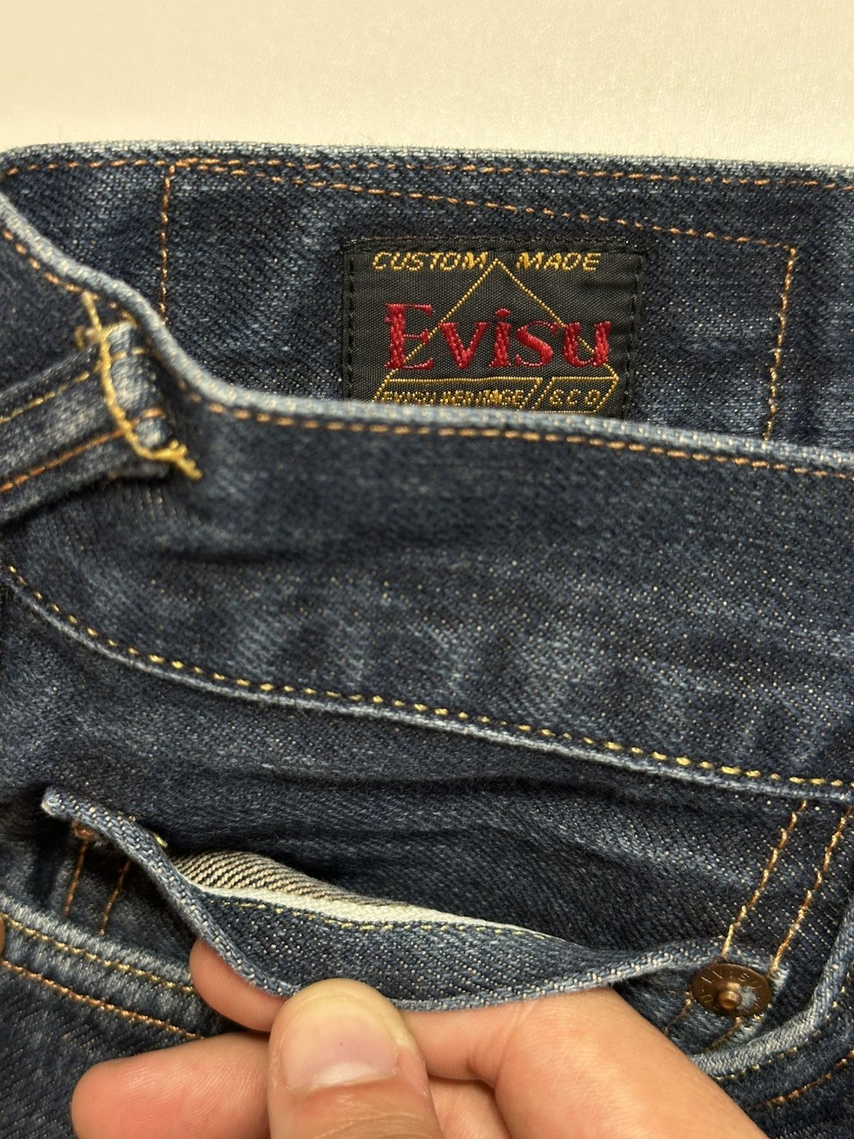 Evisu × Vintage Vintage Evisu Seagull Selvedge Jeans Size US 30 / EU 46 - 6 Thumbnail
