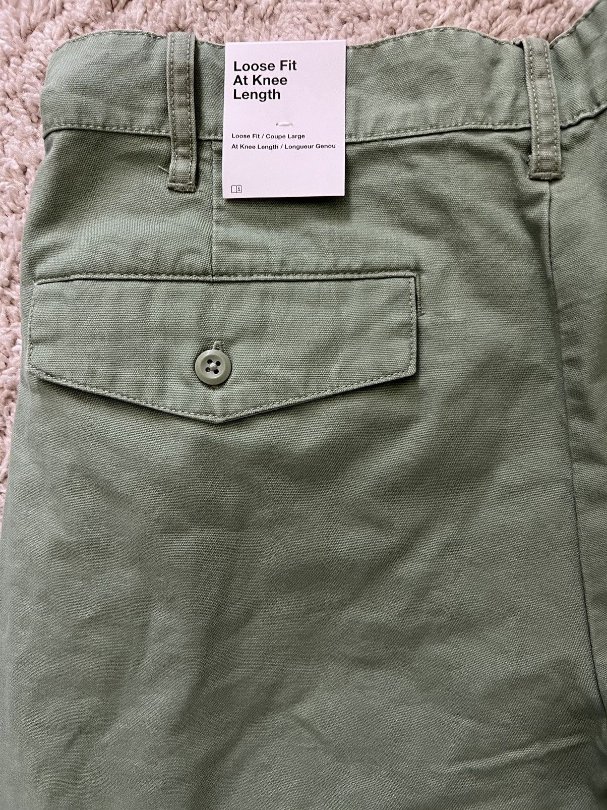 Nike Nike Men's Life Pleated Chino Shorts Oil Green/White Size US 32 / EU 48 - 8 Thumbnail