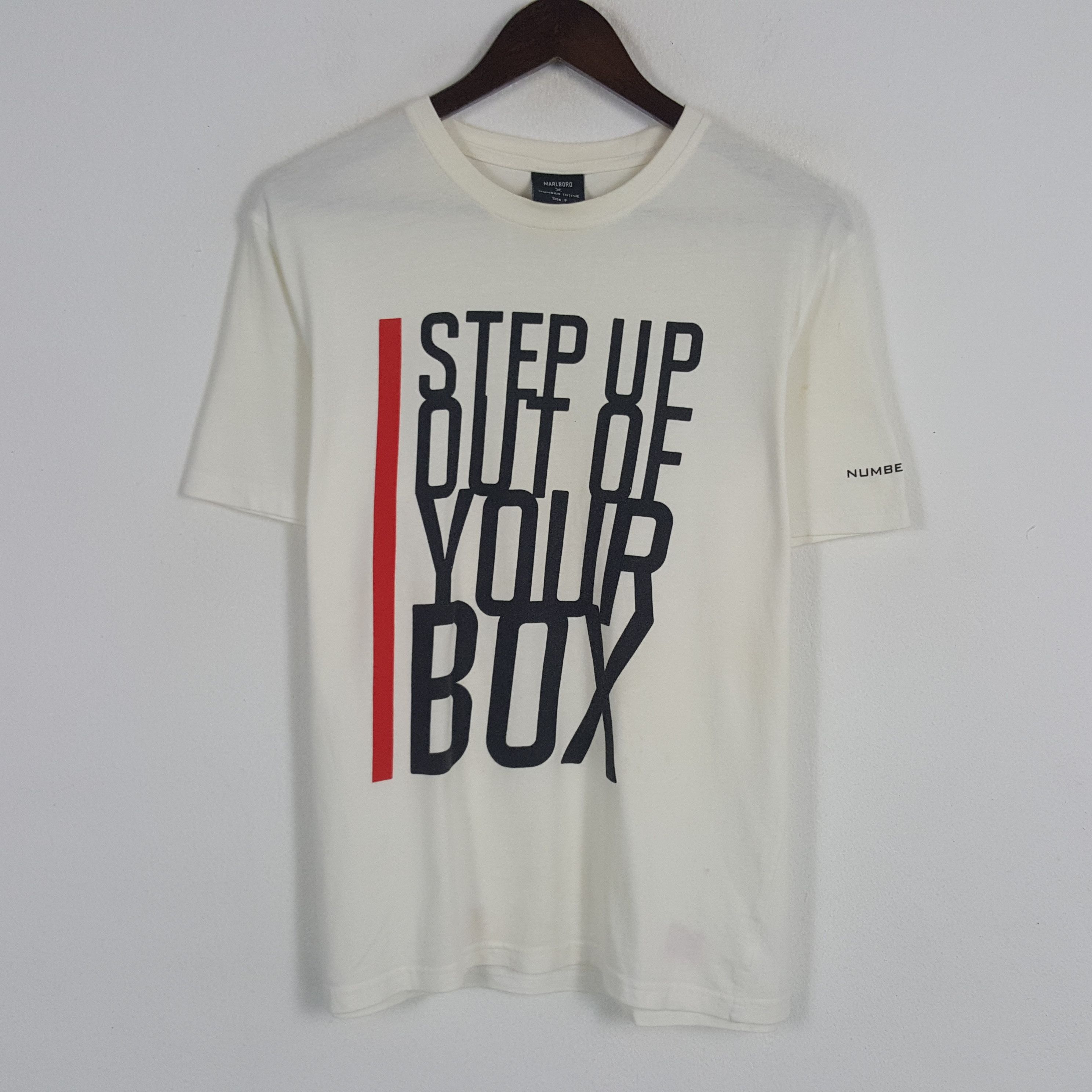 Marlboro × Number (N)ine × Vintage Vintage Number Nine Step Up Out Of Your Box Tshirt Size US M / EU 48-50 / 2 - 1 Thumbnail