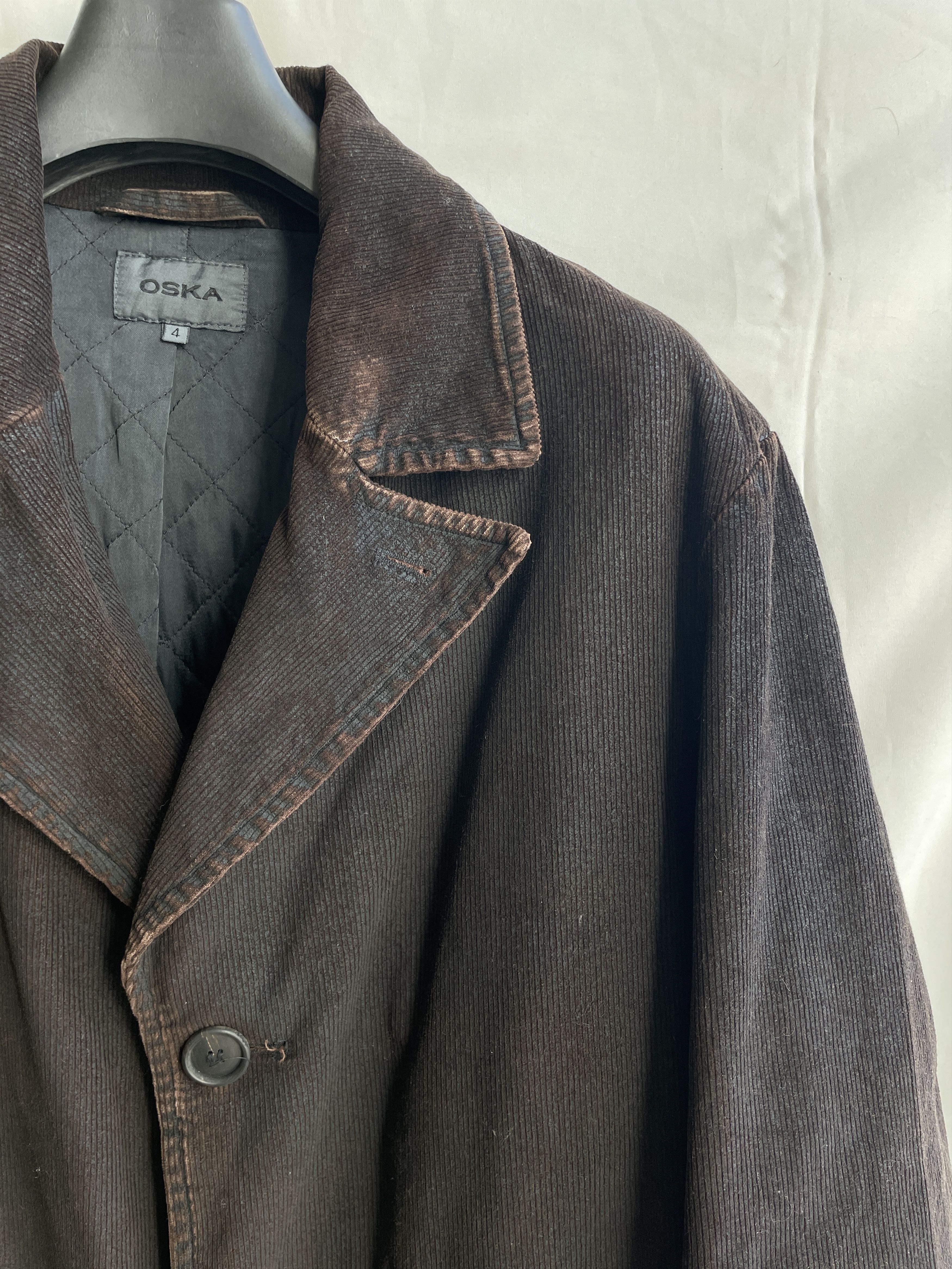 Other Vintage OSKA Rubberized Corduroy Burgundy Brown Coat Size US XL / EU 56 / 4 - 6 Thumbnail