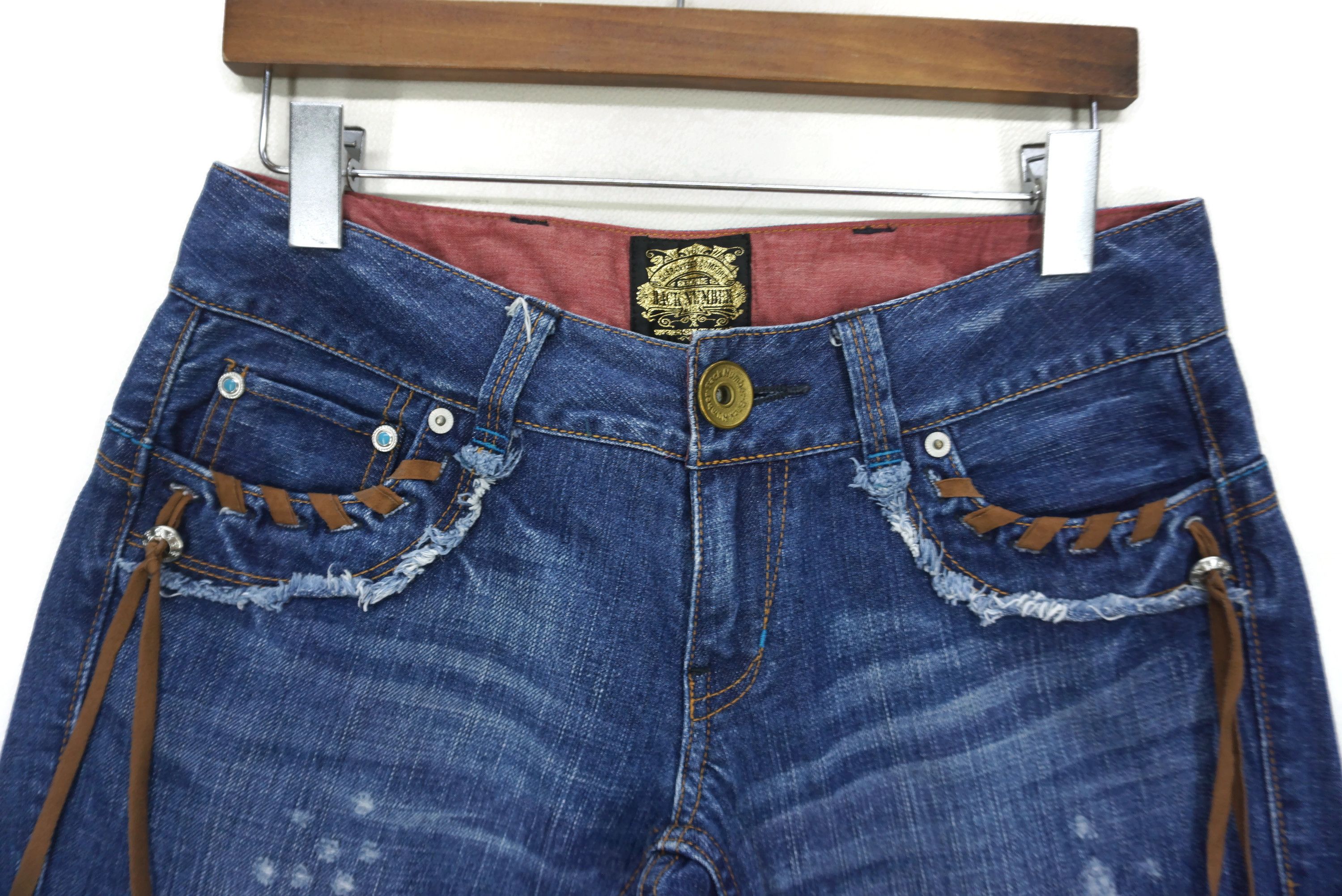 Japanese Brand Back Number Jeans 29 fit W30xL29.5 Low-Rise Bootcut Denim Size 29" - 3 Thumbnail