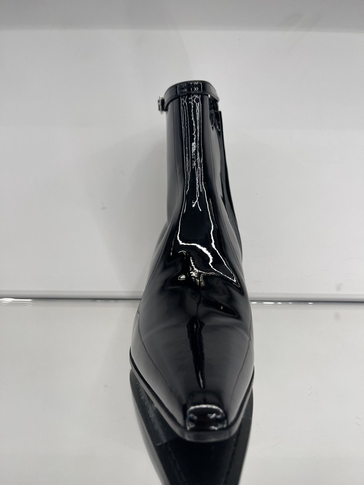 Saint Laurent Arsun Zipped Boots Patent Leather