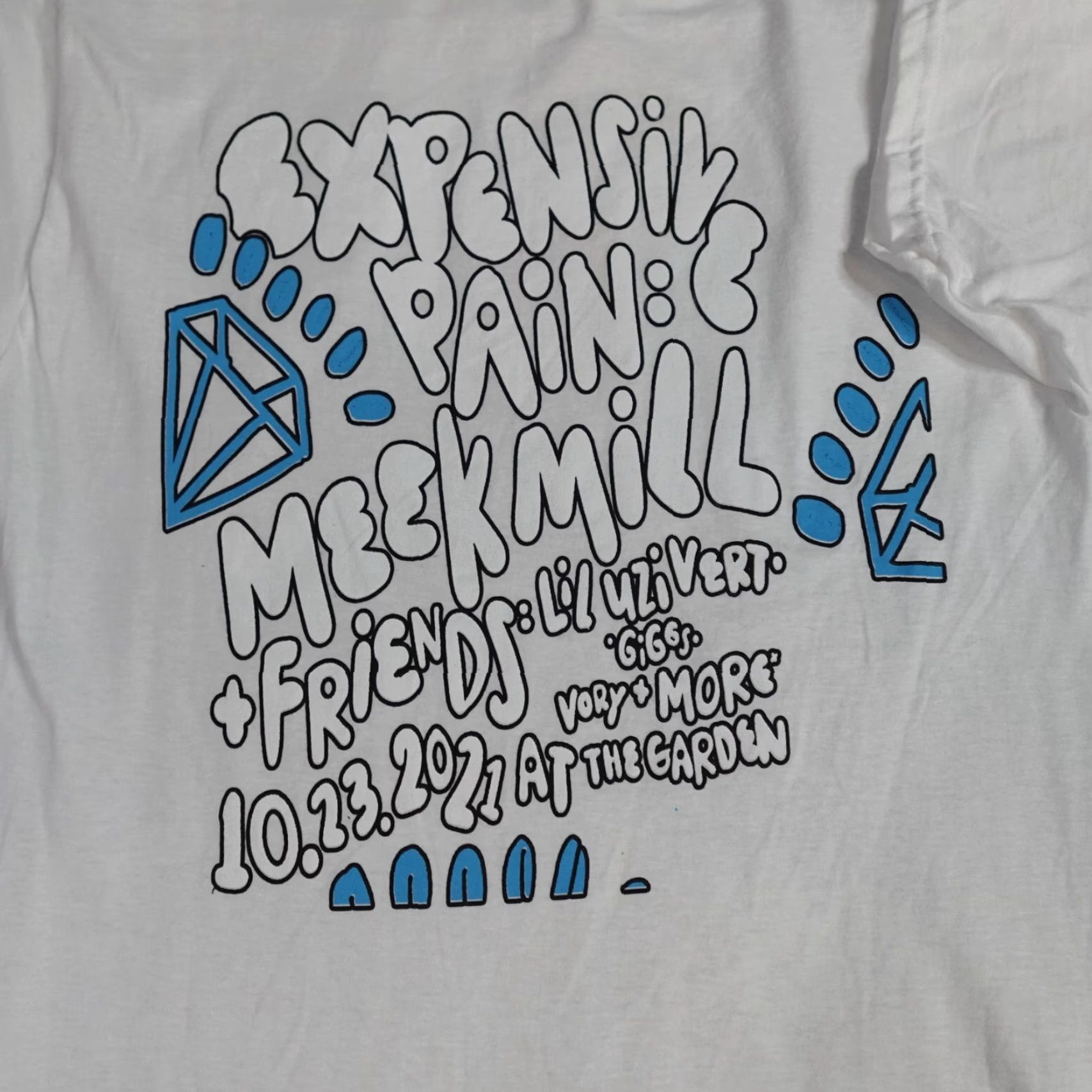 Vintage Meek Mill T-shirt Small White 2021 Tour Concert Double Sided lil Uzi Mens S White Graphic Print Crew Neck Short Sleeve T-Shirt Size US S / EU 44-46 / 1 - 8 Thumbnail