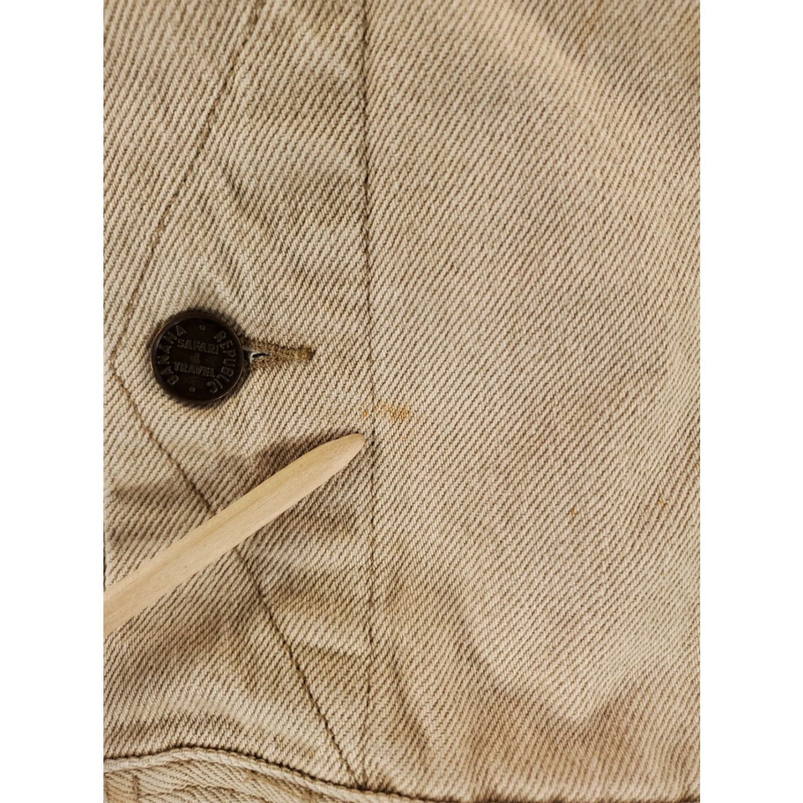 Banana Republic VINTAGE Banana Republic Jacket Trucker Mens L Beige Denim 80s 90s Tan Beig Size US L / EU 52-54 / 3 - 2 Thumbnail
