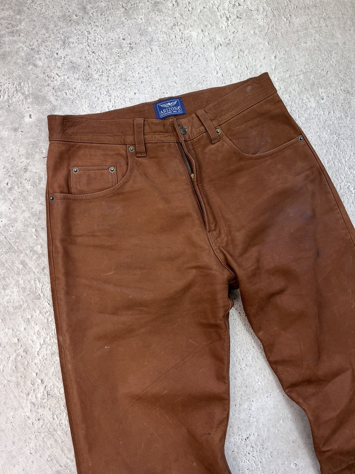 Levi's Vintage Clothing × Vintage Vintage MOTO LEATHER SUEDE 90s PANTS ARIZONA 80s Size US 30 / EU 46 - 5 Thumbnail