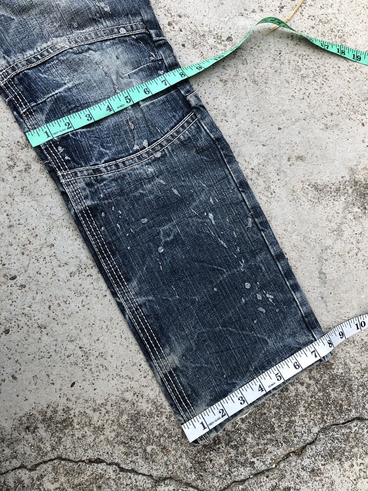 Japanese Brand BATSU STUDIO PAINTED DENIM Size US 28 / EU 44 - 12 Thumbnail