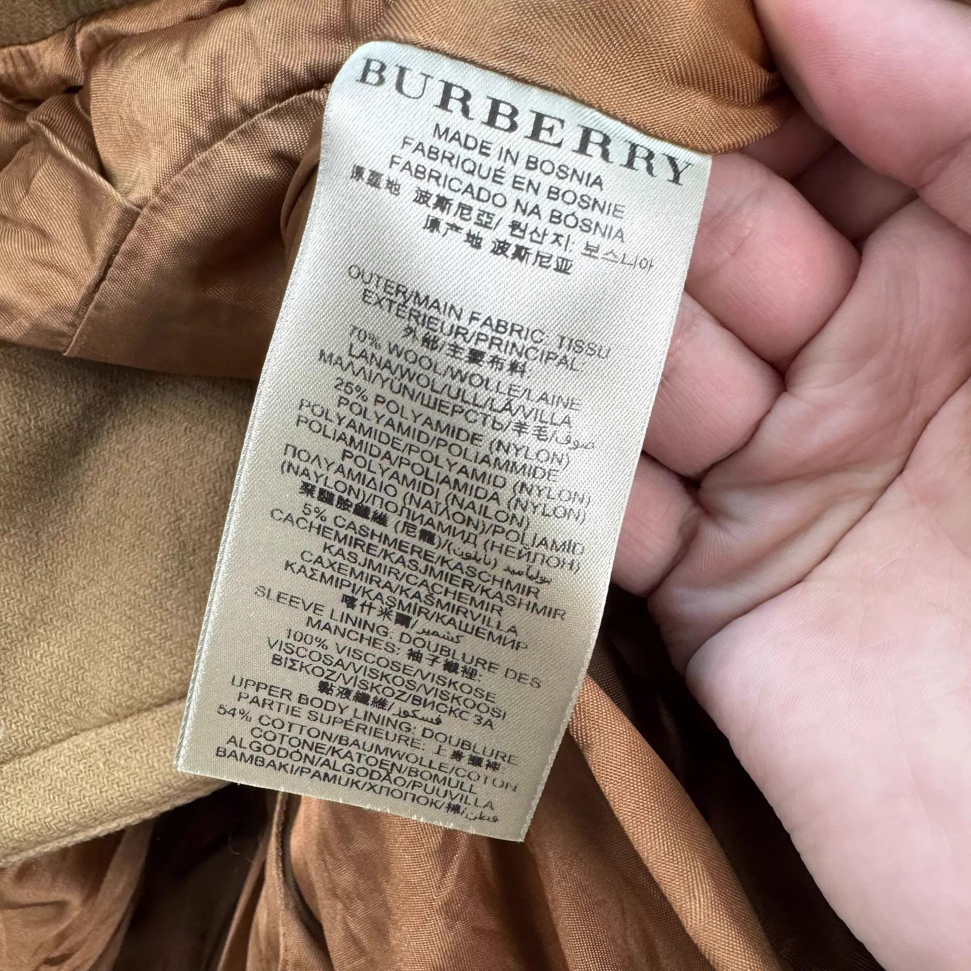 Burberry Burberry Women's Camel Lapel Wool Coat UK6 99 New Size XS / US 0-2 / IT 36-38 - 6 Thumbnail