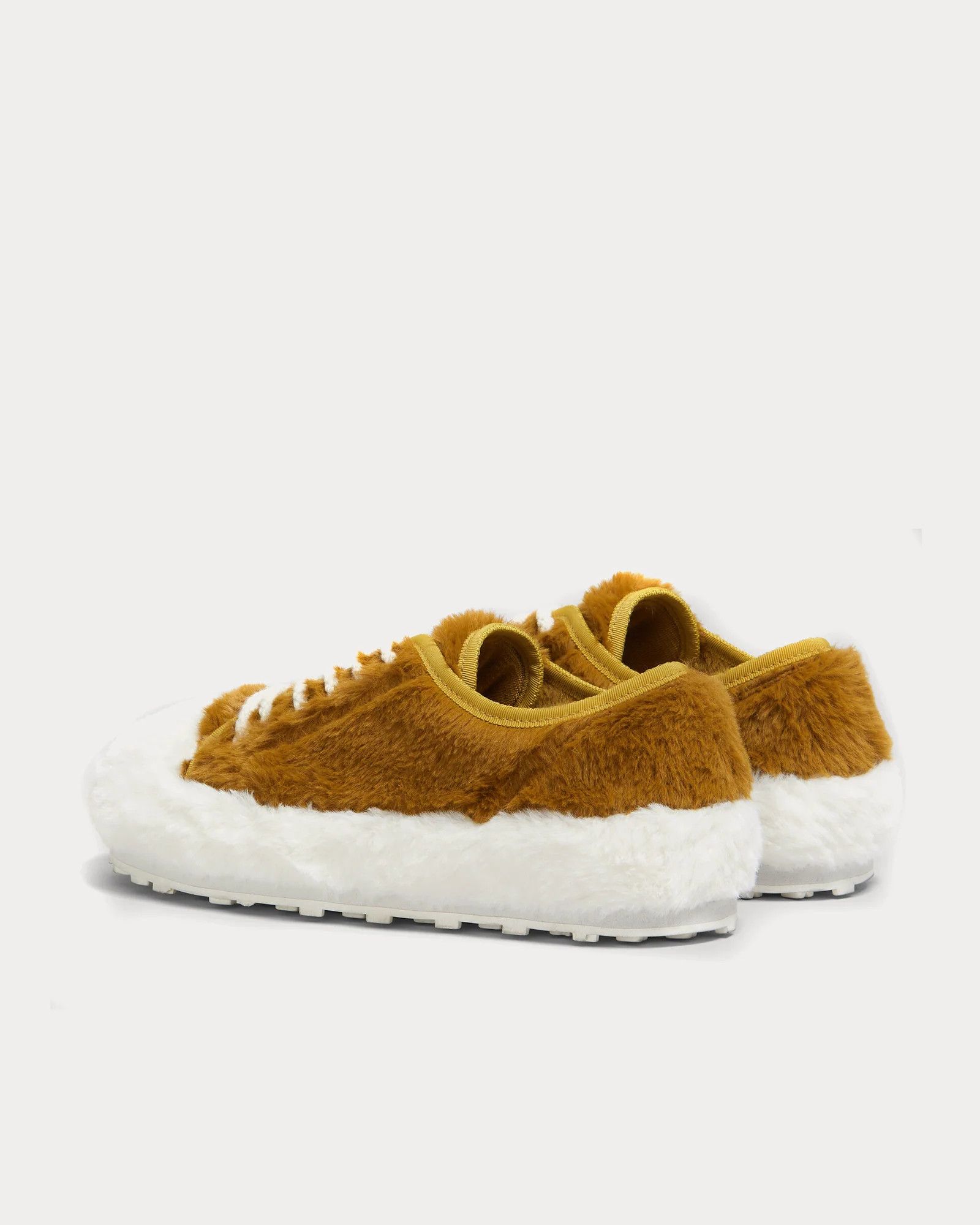 Marni o1w1db11125 Teddy Lace Up Sneakers in Beige/White Size US 5 / IT 35 - 3 Thumbnail