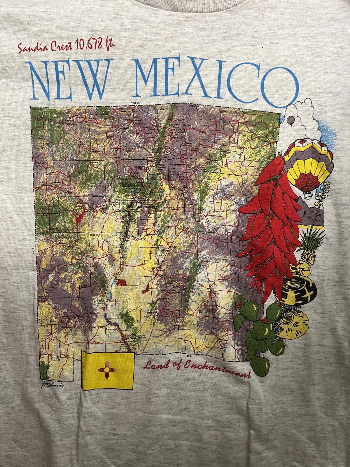 Designer VTG Sandia Crest New Mexico T-shirt Map Land of Enchantment Size US M / EU 48-50 / 2 - 3 Thumbnail
