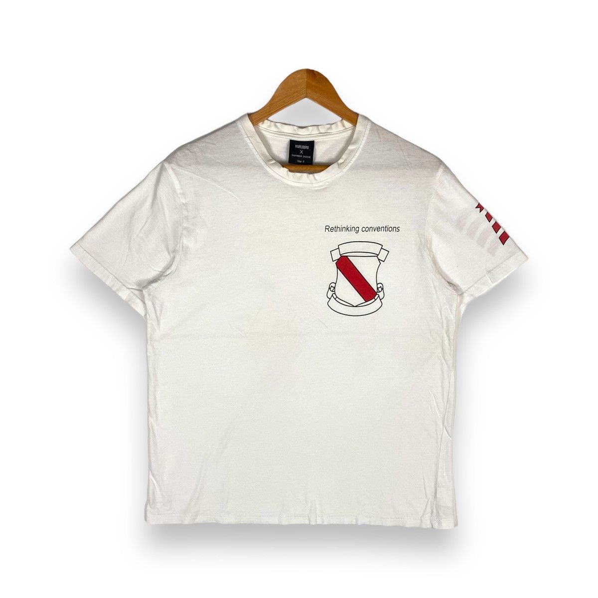 image of Marlboro Number Nine Rethinking Conventions Tee in White, Men's (Size Medium)