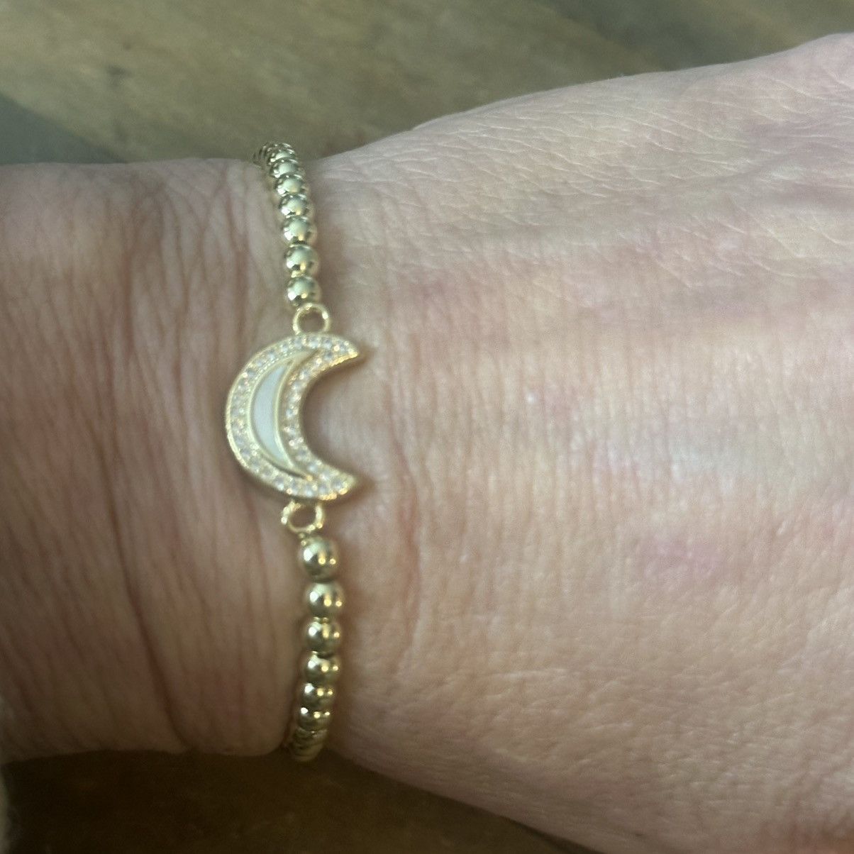 Other Zoe Belle ball chain mother of pearl moon stretch bracelet Size ONE SIZE - 4 Thumbnail