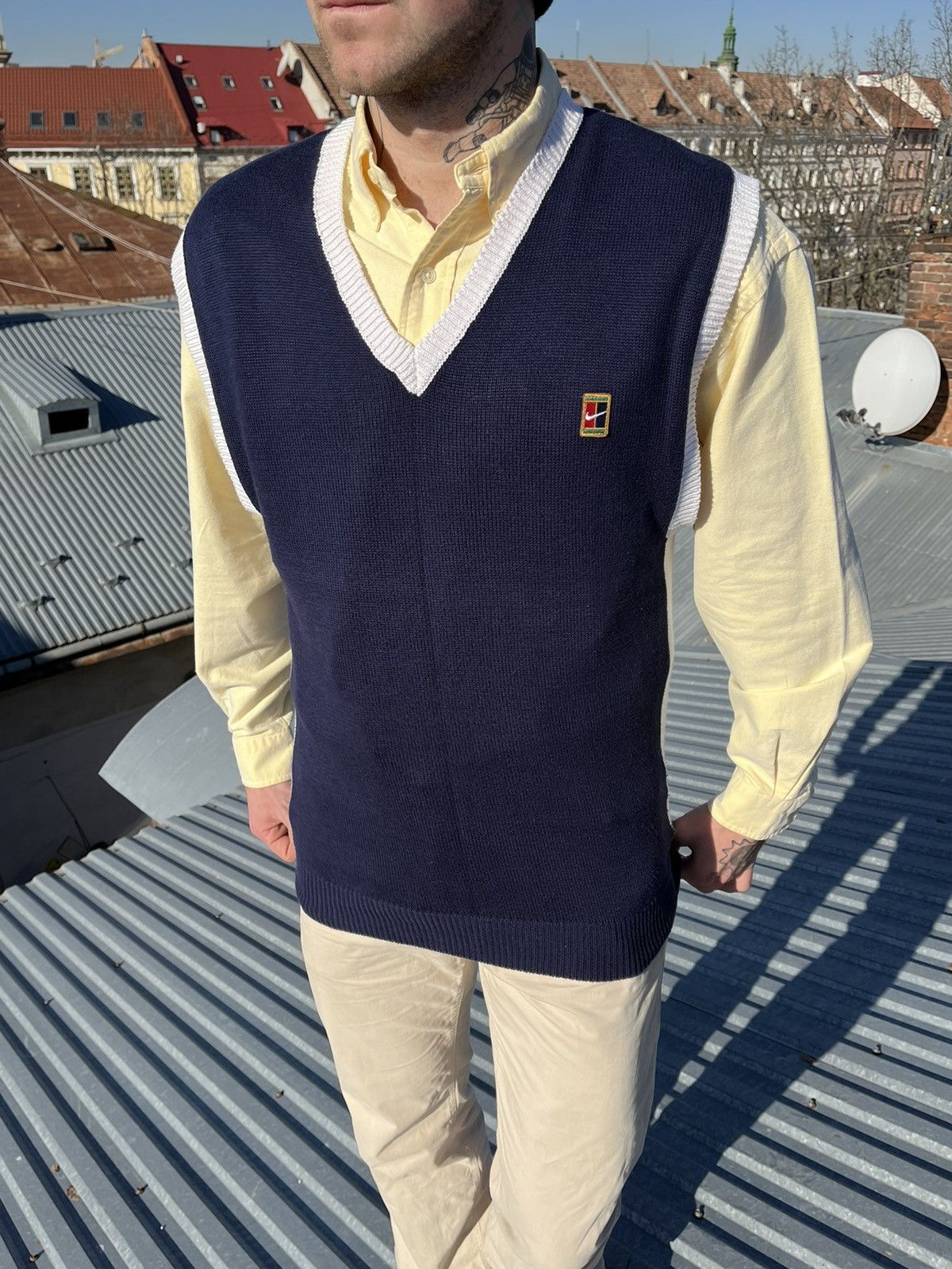Nike 🎾Nike vintage vest court tennis vintage sweater Size US M / EU 48-50 / 2 - 2 Thumbnail