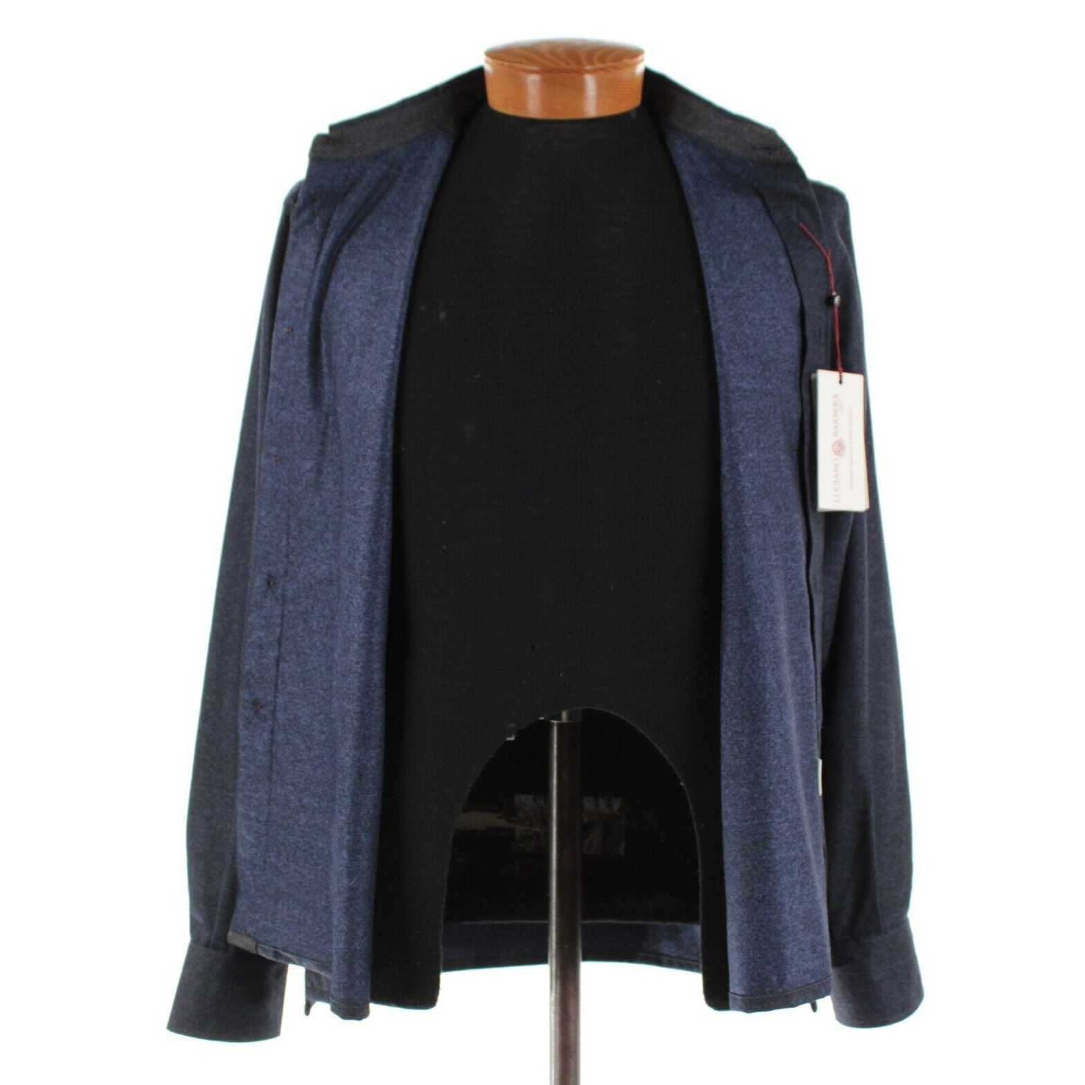 Luciano Barbera Luciano Barbera Overshirt Size L US In Blue Wool Size US L / EU 52-54 / 3 - 6 Thumbnail