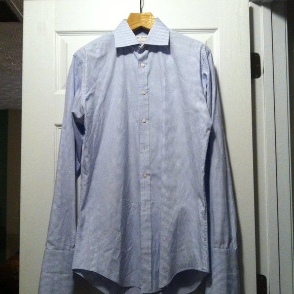 T.M. Lewin T.M LEWIN MEN'S LILAC COTTON DRESS SHIRT SIZE: 16-41 Size US L / EU 52-54 / 3 - 5 Thumbnail
