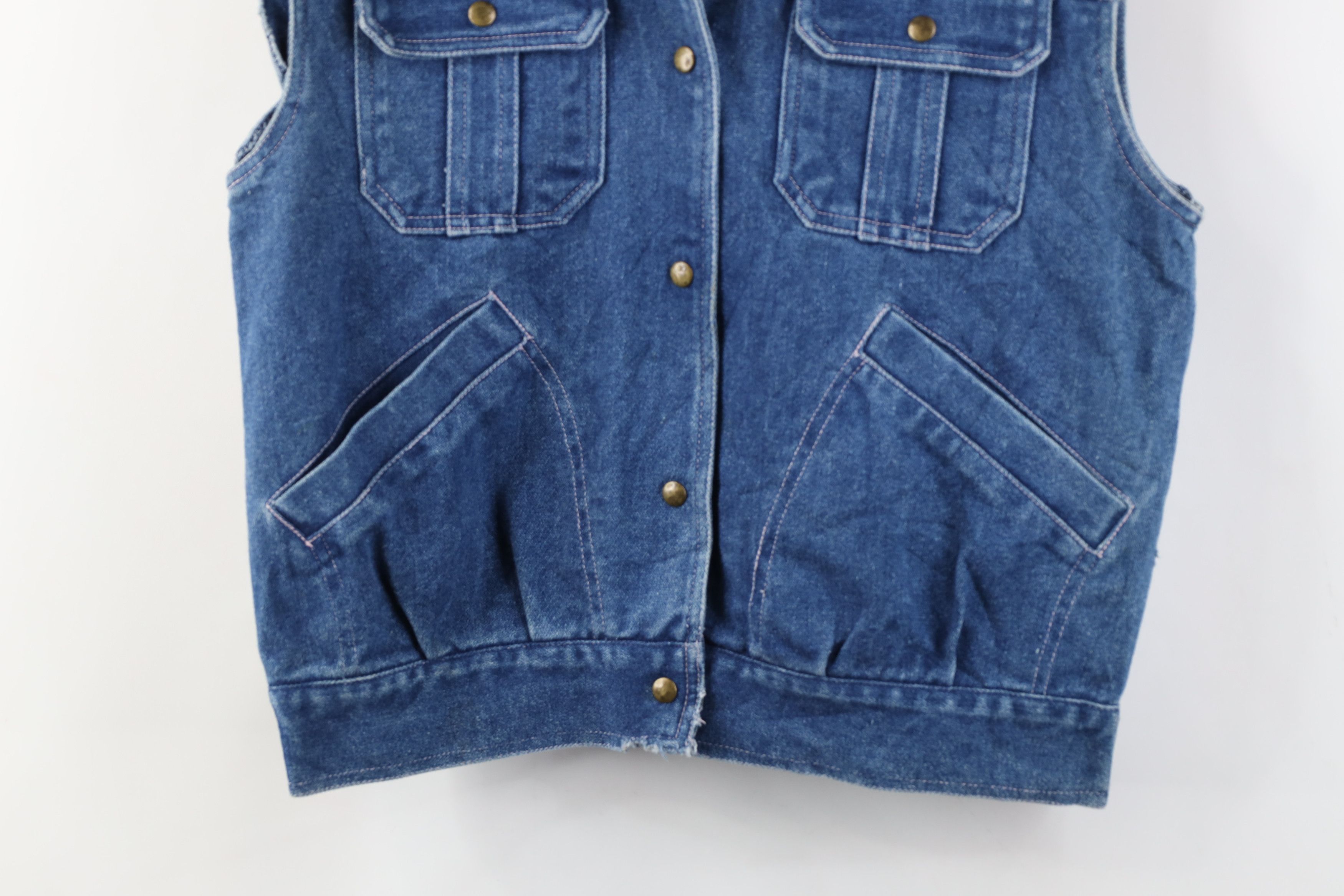 Vintage Vintage 80s 90s Streetwear Sleeveless Denim Vest Jacket Size XL / US 12-14 / IT 48-50 - 3 Thumbnail