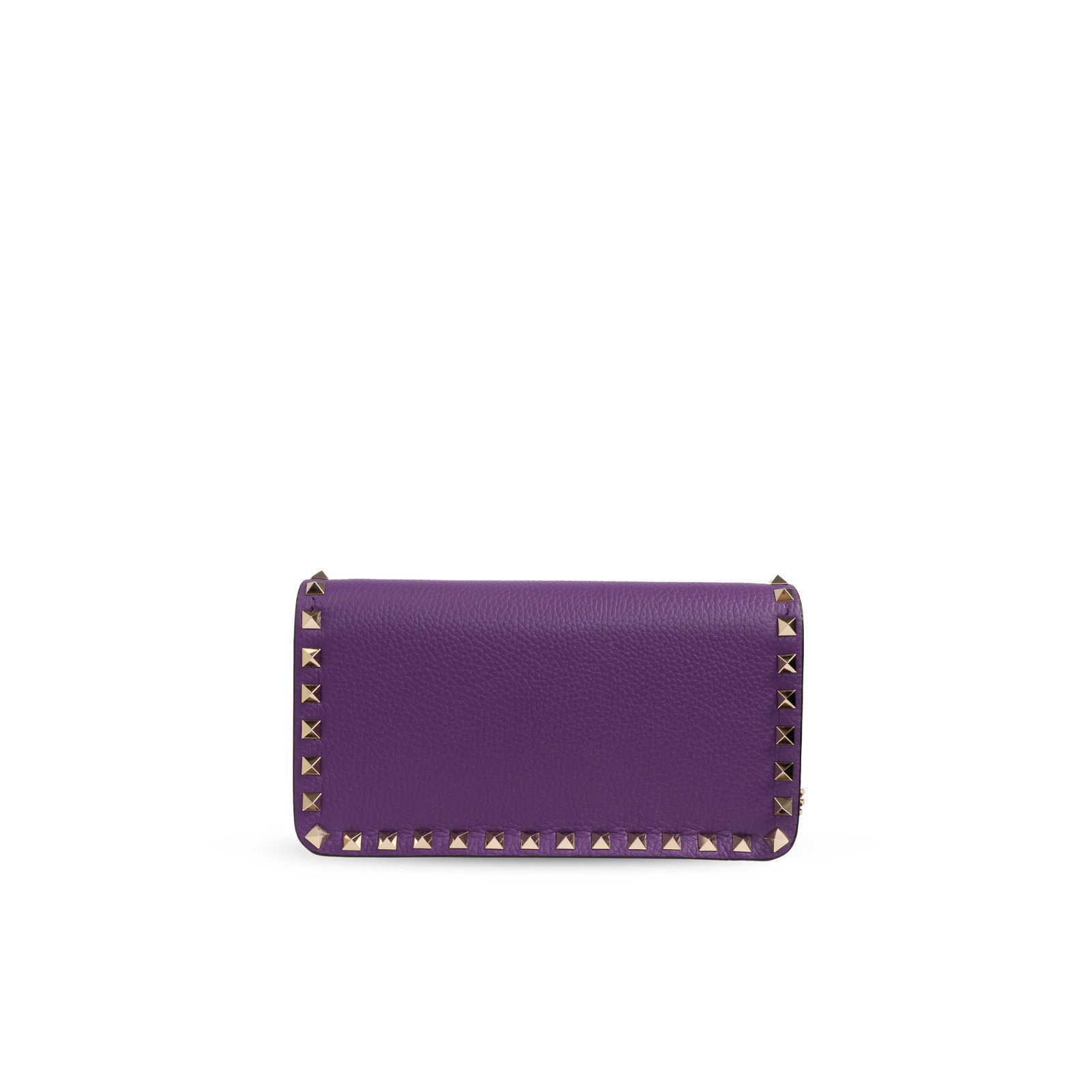 Valentino VALENTINO GARAVANI Rockstud Purple Chain Wallet Bag New & Au Size ONE SIZE - 2 Thumbnail