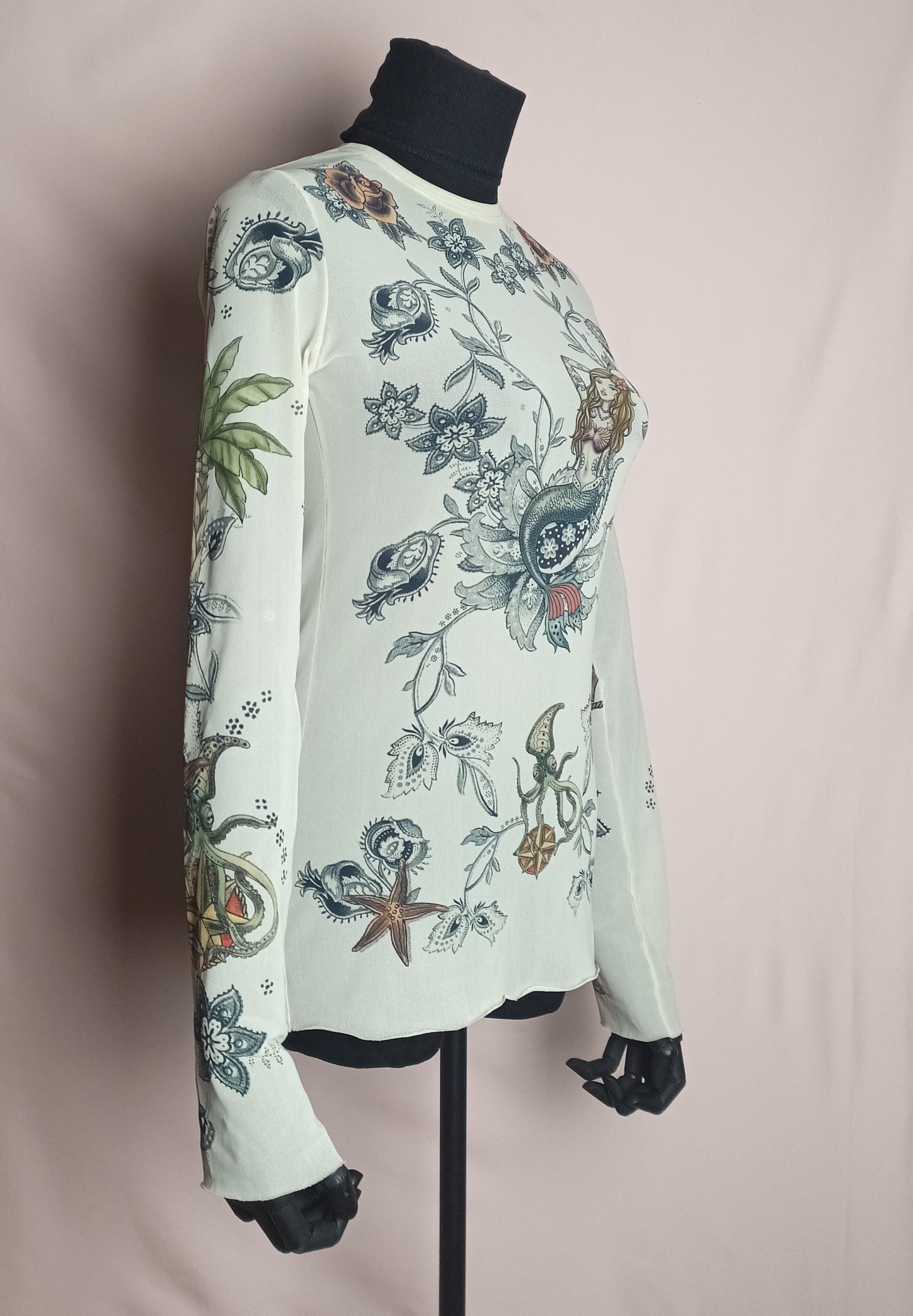 Etro ETRO Milano Old School Mermaid Print Mesh Top Jumper Size M / US 6-8 / IT 42-44 - 3 Thumbnail