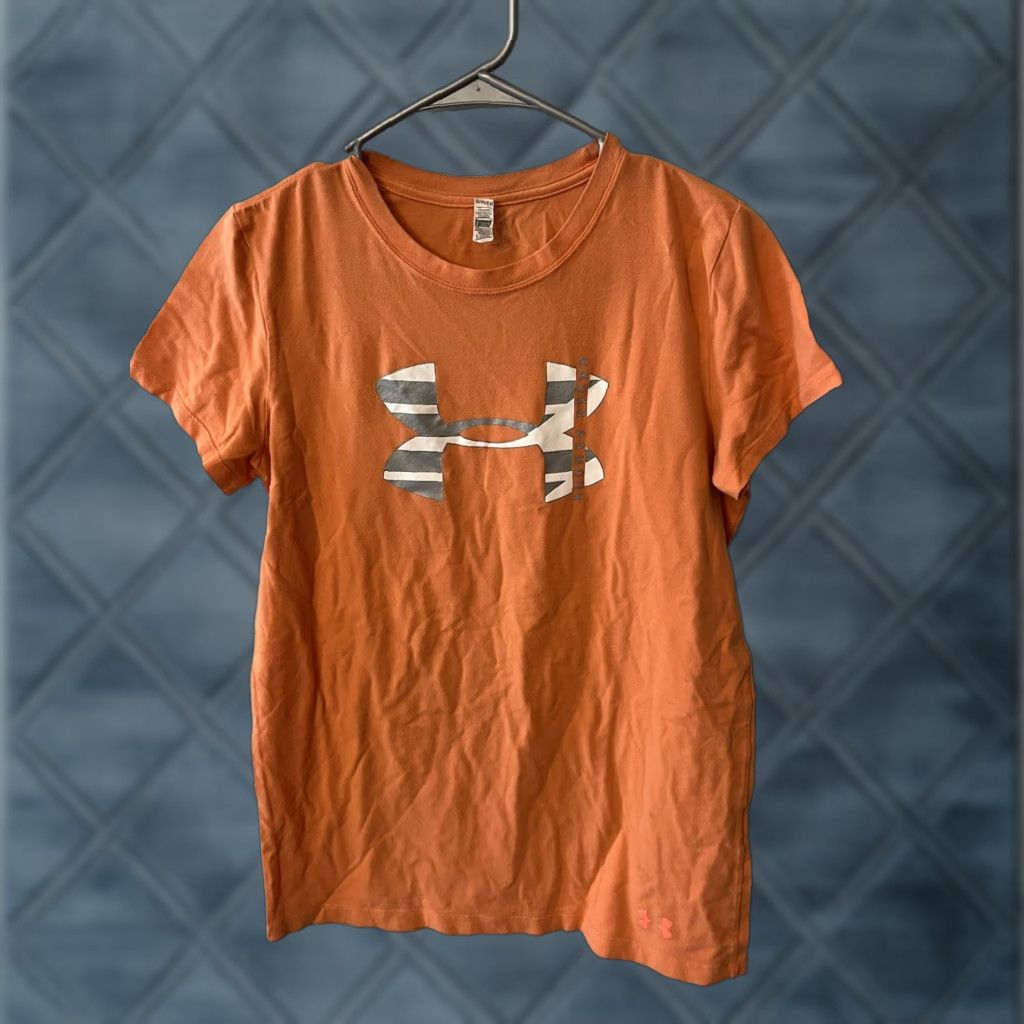 Under Armour Under Armour Women’s V-Neck T-Shirt Size Small Orange Graphic Size S / US 4 / IT 40 - 1 Thumbnail