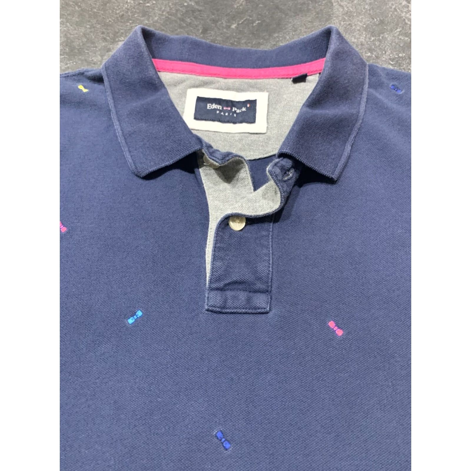 Eden Park EDEN PARK Polo Shirt Mens M Short Sleeve Pique Cotton Black Golf Size US M / EU 48-50 / 2 - 3 Thumbnail