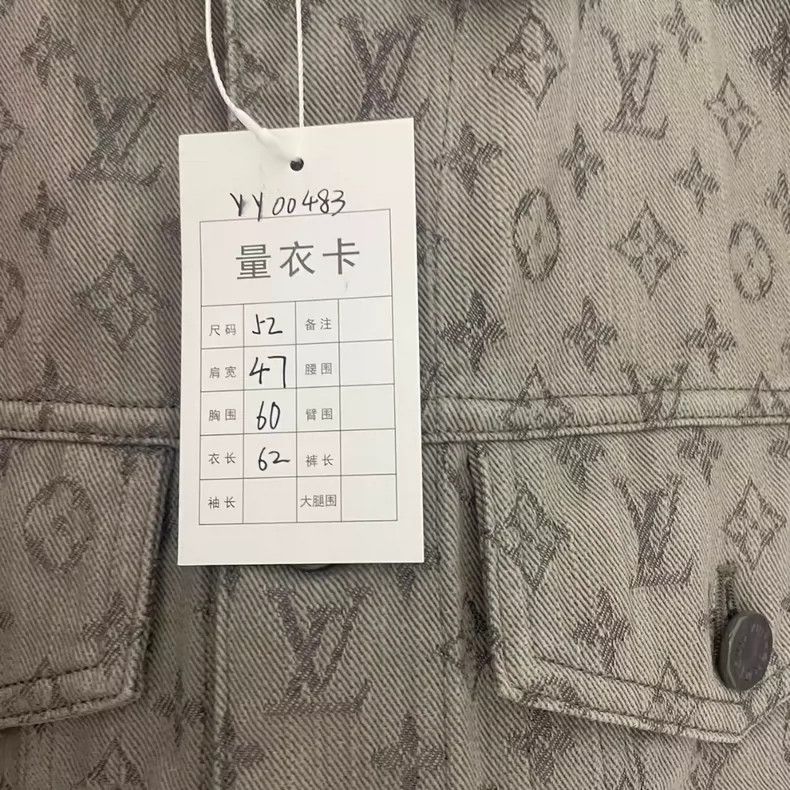 Louis Vuitton LOUIS VUITTON Grey denim full print jacket 2504-Nextarrow Size US L / EU 52-54 / 3 - 3 Thumbnail