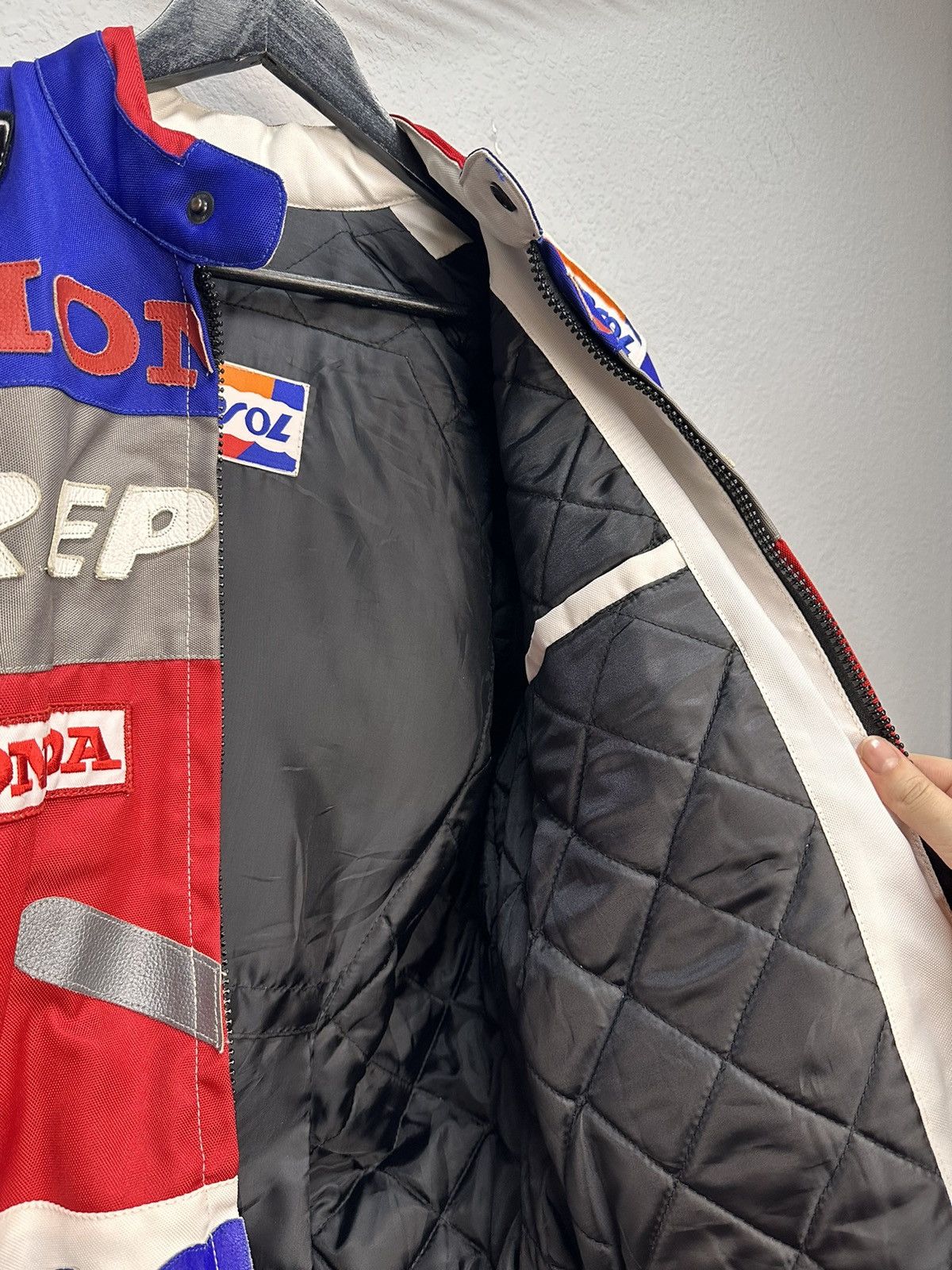 Honda Vintage Leather Jacket Honda Marlboro Red Bull NASCAR Moto Size US S / EU 44-46 / 1 - 16 Thumbnail