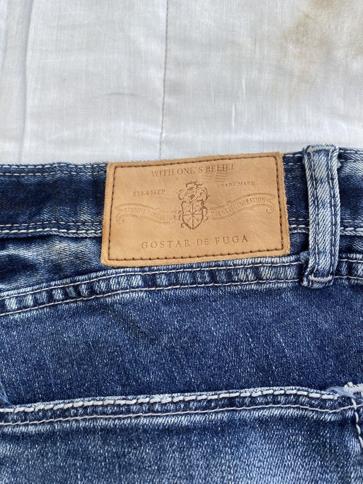 GOSTAR DE FUGA × Hysteric Glamour × Tornado Mart GOSTAR DE FUGA DISTRESSED DENIM DESIGN SKINNY JEANS Size 30" / US 8 / IT 44 - 7 Thumbnail
