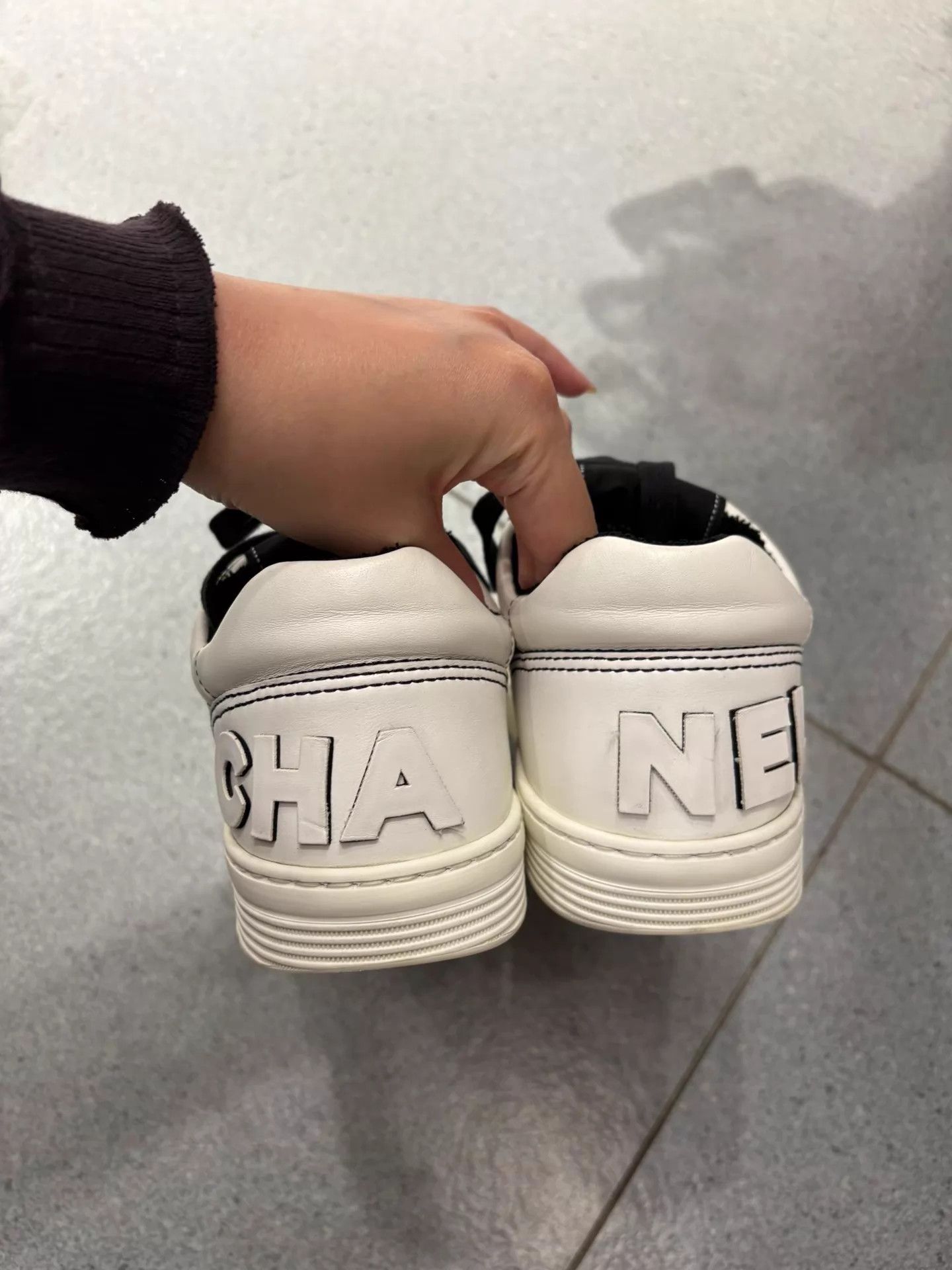 Chanel Chanel Panda Colorblock Calfskin Sneakers 37 99 New Size US 6.5 / IT 36.5 - 3 Thumbnail