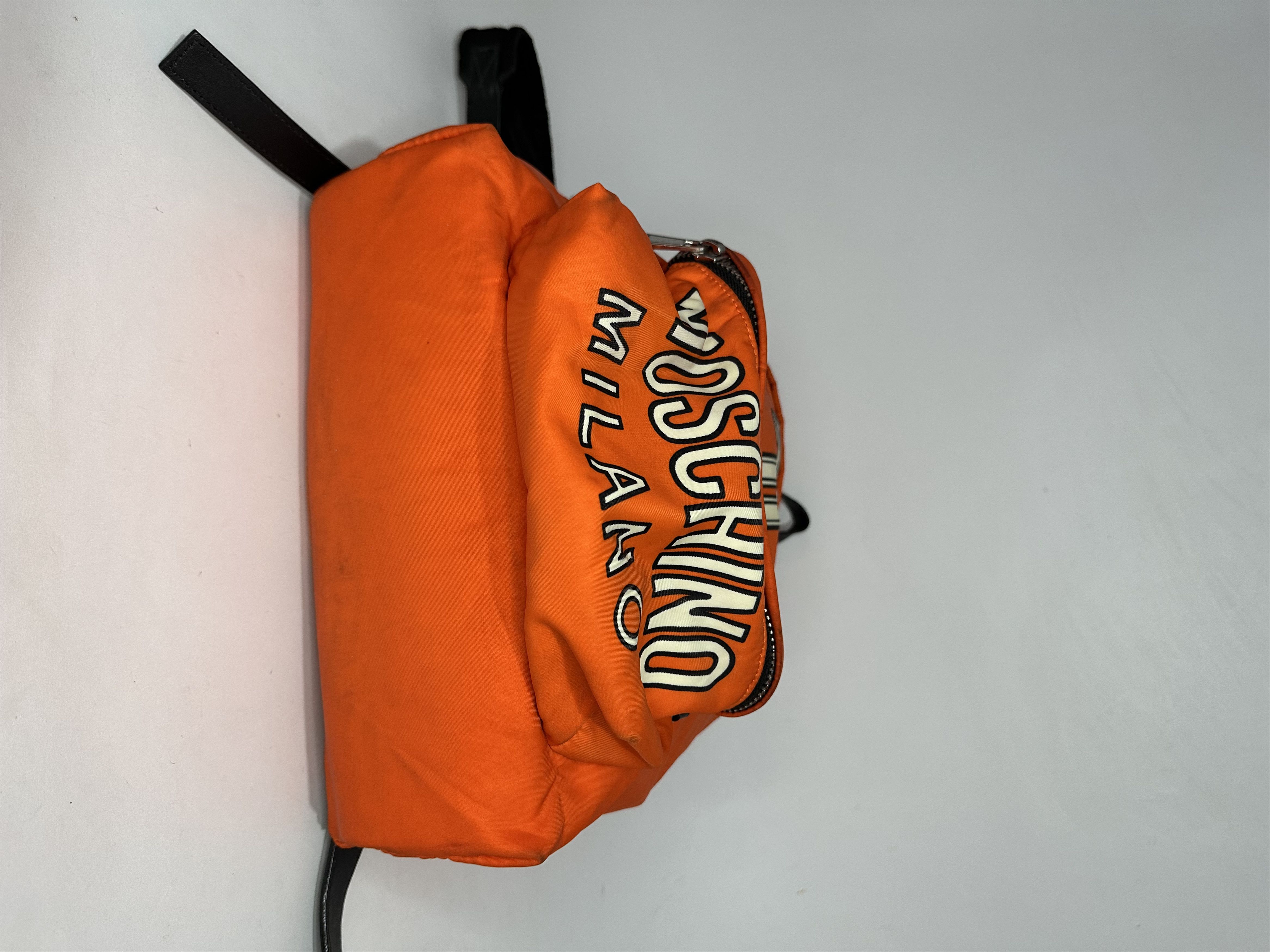 Moschino Rare Moschino Neon Orange Construction Nylon Backpack. Size ONE SIZE - 8 Thumbnail