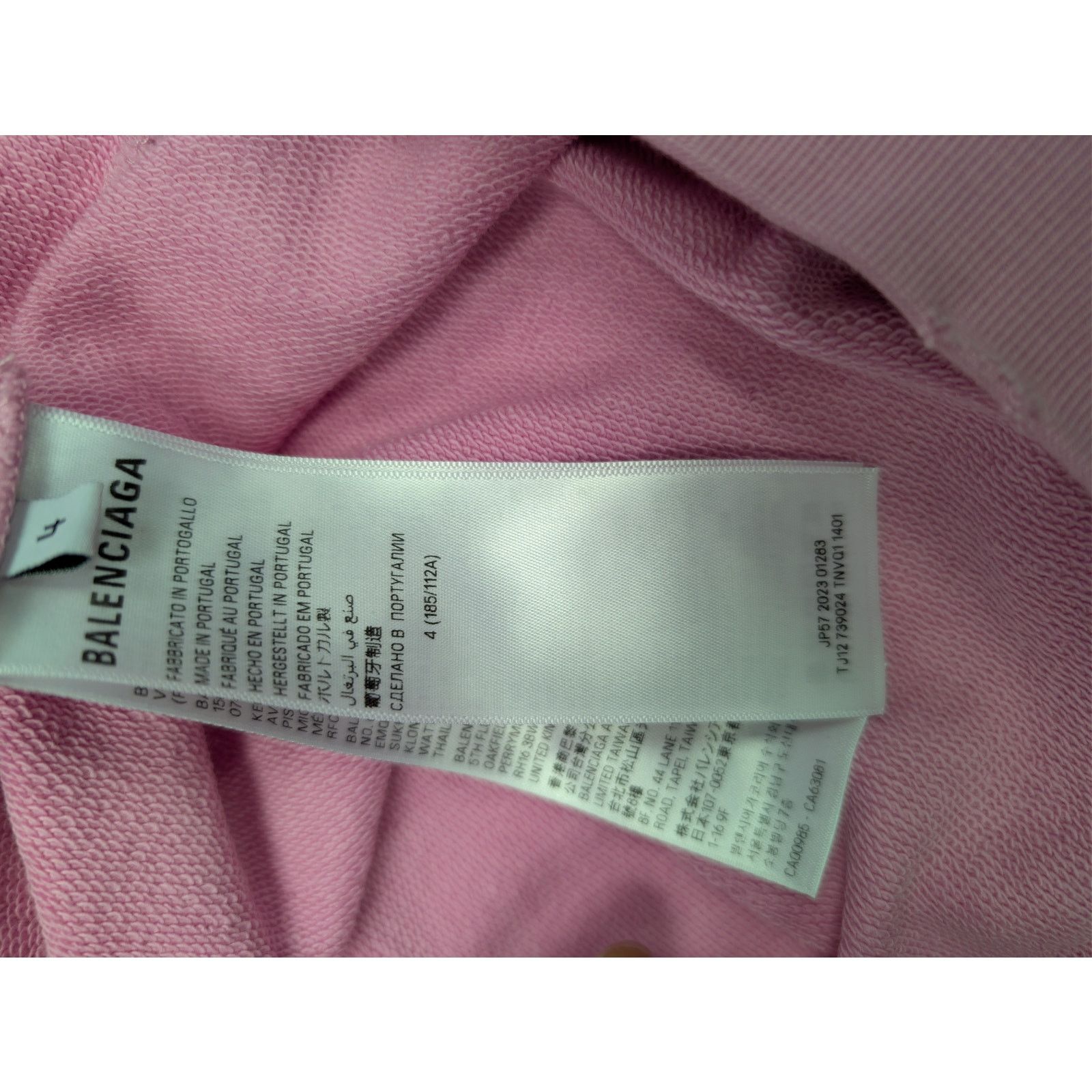 Balenciaga o1rshd1 Hand Drawn BB Icon Moll Boucle Large Fit Hoodie Pink Size US XL / EU 56 / 4 - 17 Thumbnail