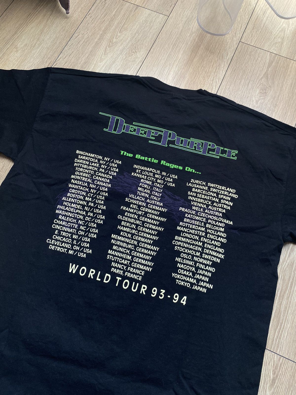 Band Tees × Vintage Vintage Band Deep Purple the battle rages on world tour 1993 Size US XL / EU 56 / 4 - 2 Thumbnail