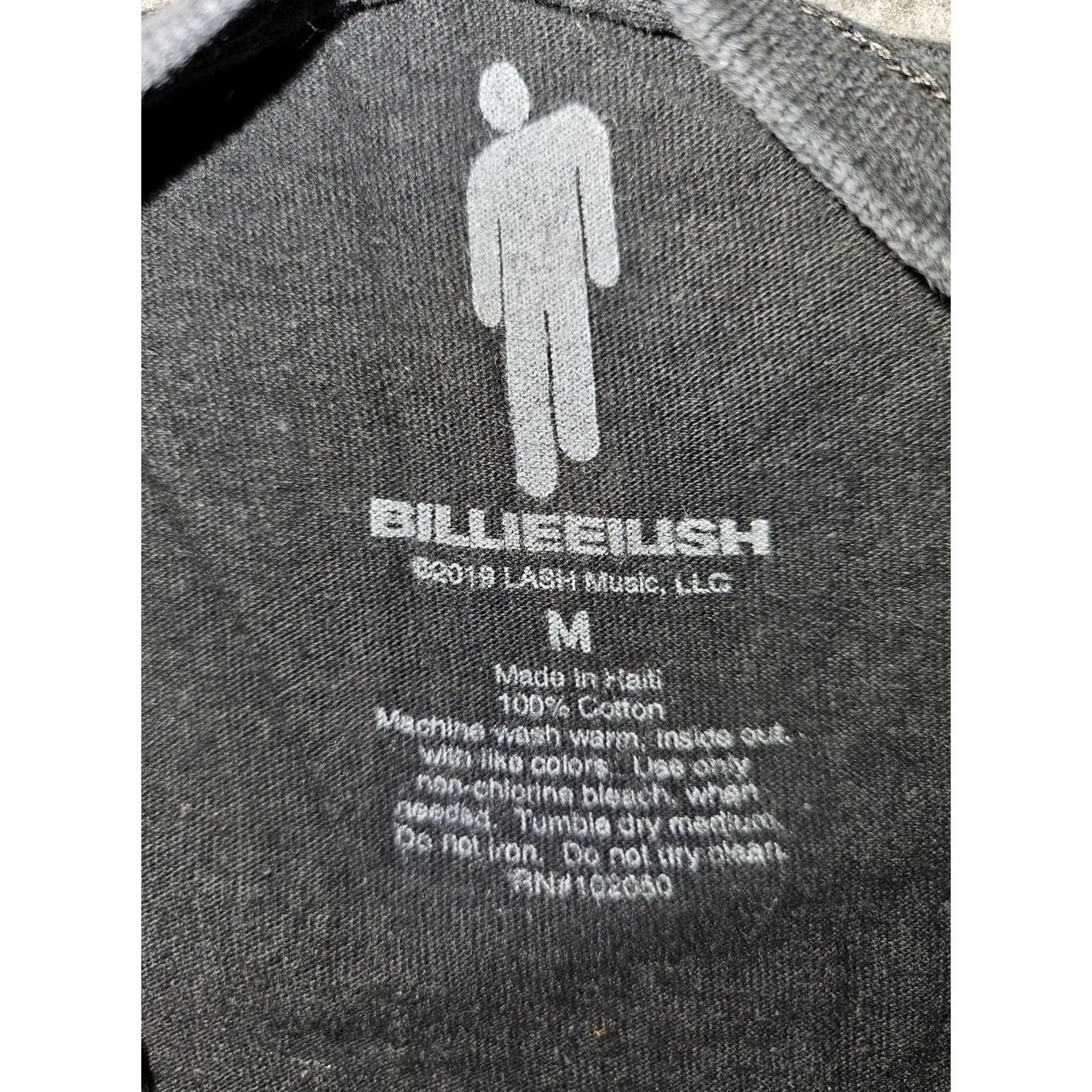 Vintage Billie Eilish Shirt Mens Medium Black World Tour 2019 Bed Graphic Concert Tee Size US M / EU 48-50 / 2 - 2 Thumbnail