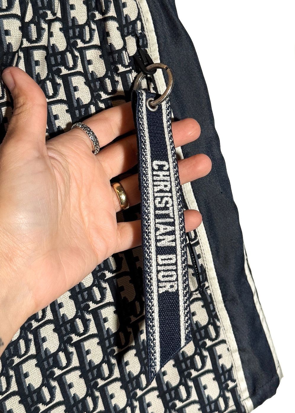 Dior Dior Blue Oblique Jacquard Taffeta Technical Mini Shorts Size 26" / US 2 / IT 38 - 7 Thumbnail