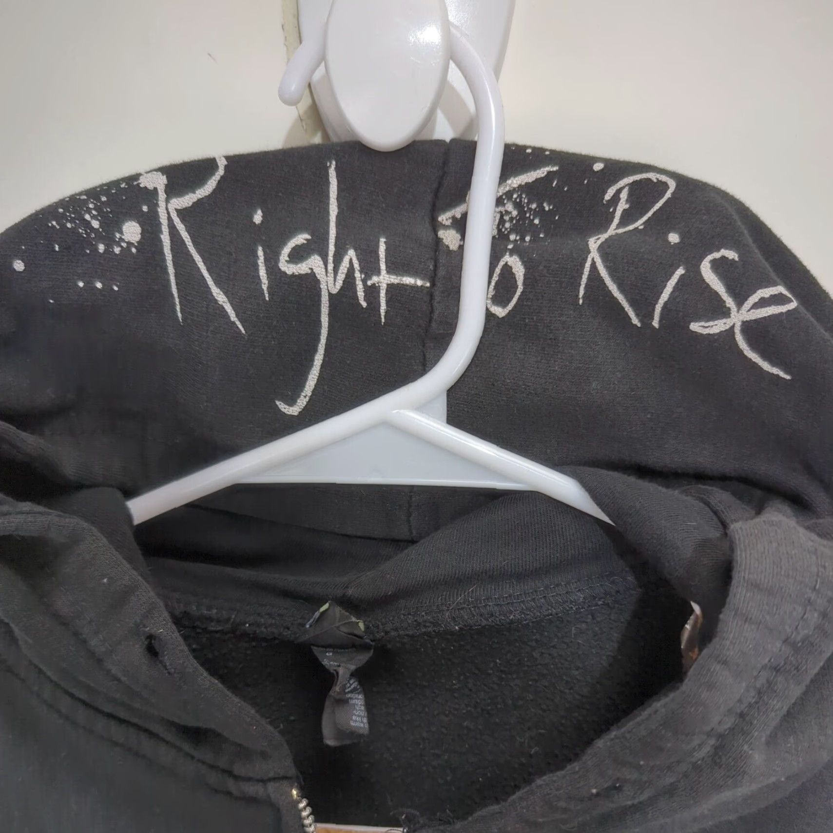 Tultex ROCK BAND Hoodie Tultex East Lansing MI USA Signed Large Black Full Zip Graphic Print Mens Adult Large Hoodie Size US L / EU 52-54 / 3 - 4 Thumbnail