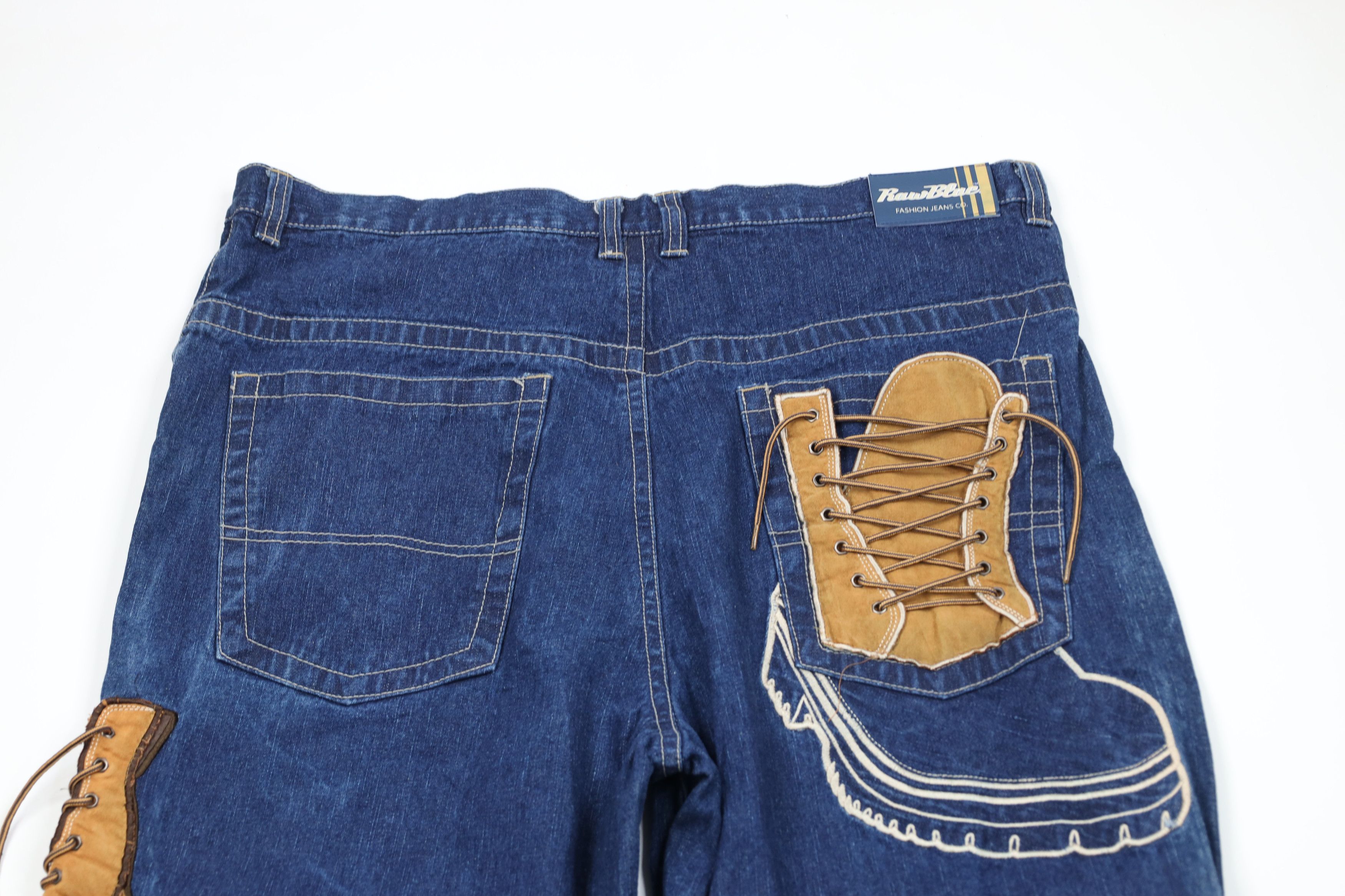 Vintage Vintage 90s Y2K Streetwear Wide Leg Boot Denim Jeans Blue Size US 42 / EU 58 - 12 Thumbnail