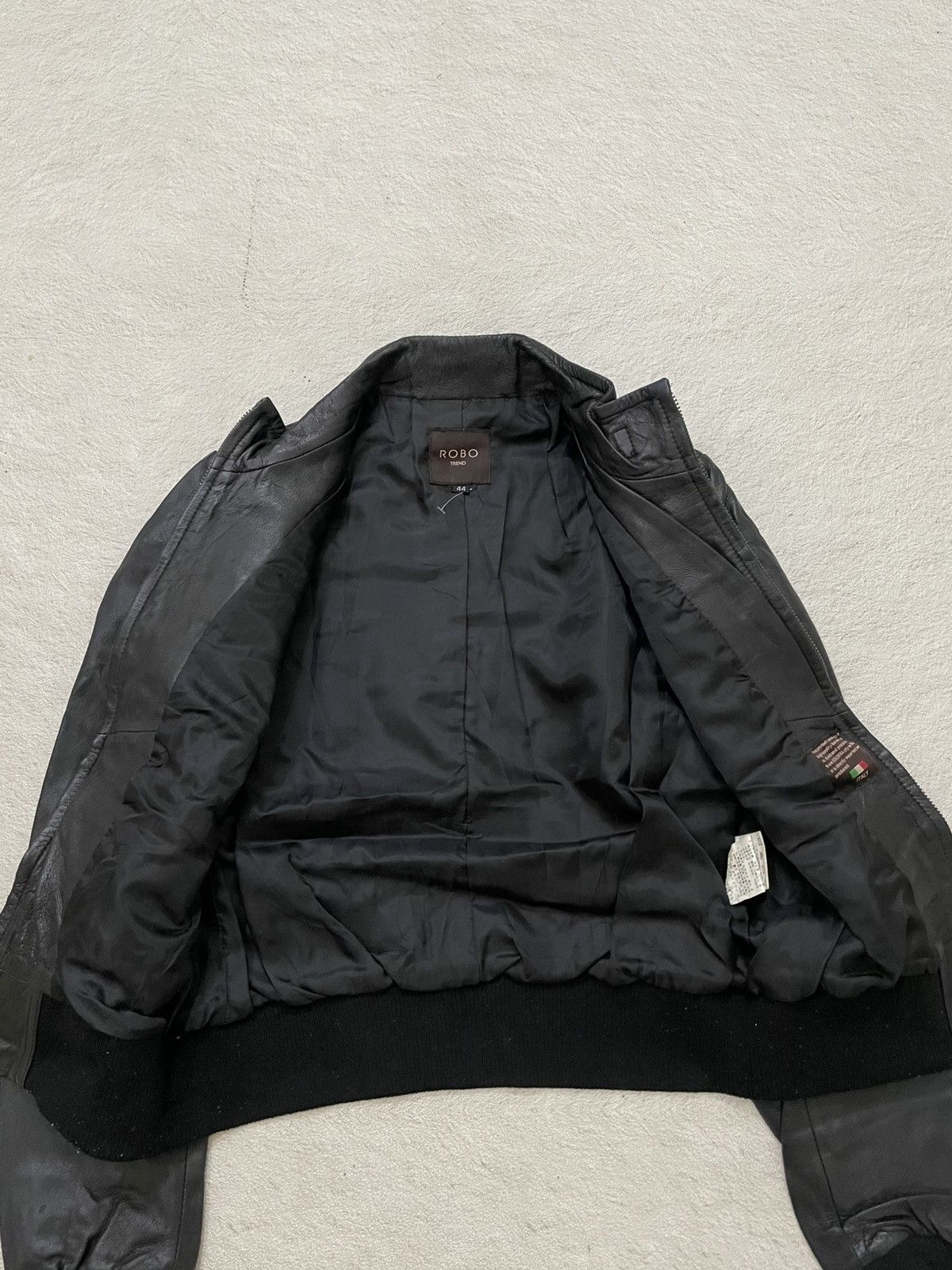 If Six Was Nine 2000s Japan Leather Boxy Jacket Ribbed Moto ifsix LGB Italy Size US XS / EU 42 / 0 - 6 Thumbnail