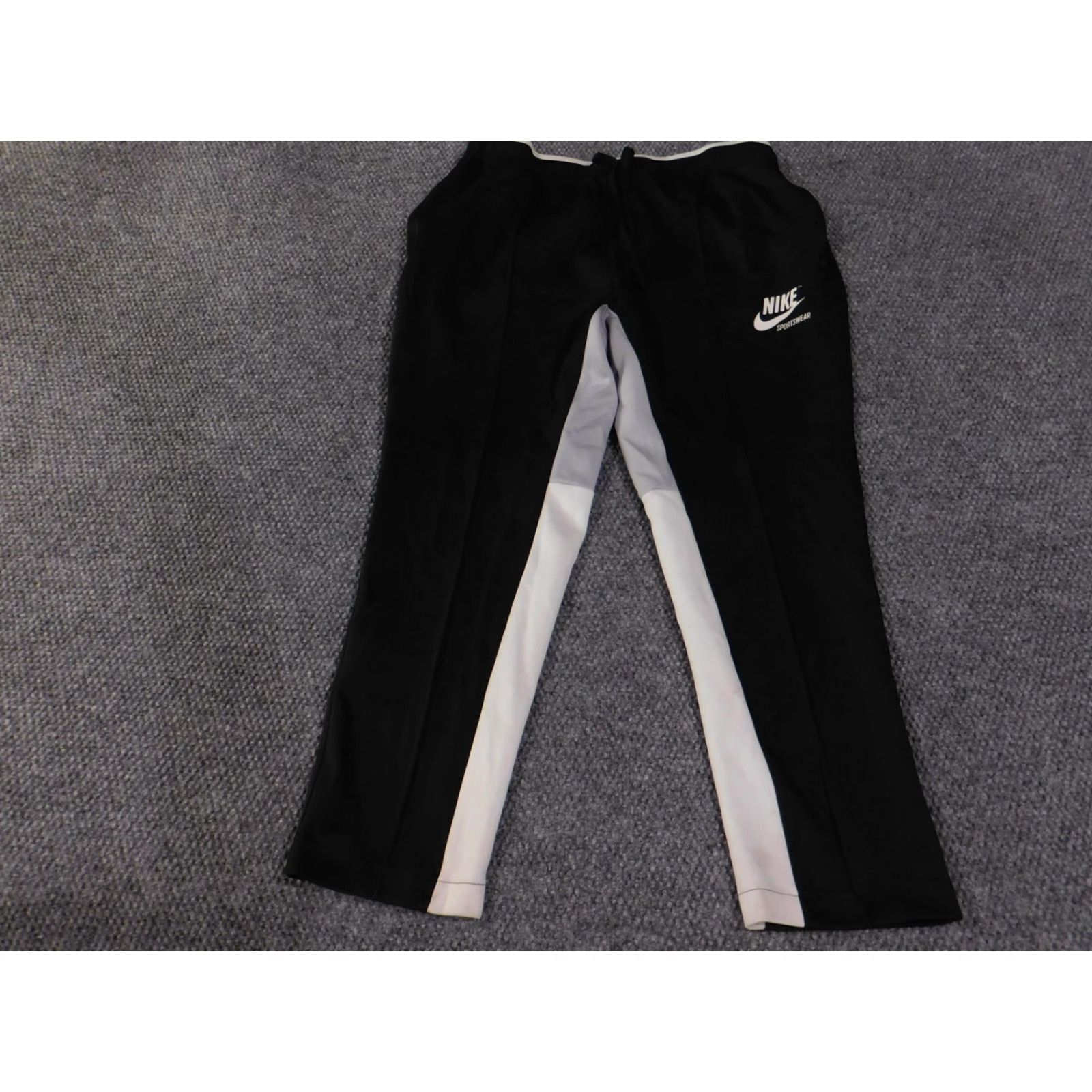 Nike Nike Sportswear Track Pants Mens XL Black White Pockets Side Stripe Gym Training Jogging Size US 36 / EU 52 - 2 Thumbnail
