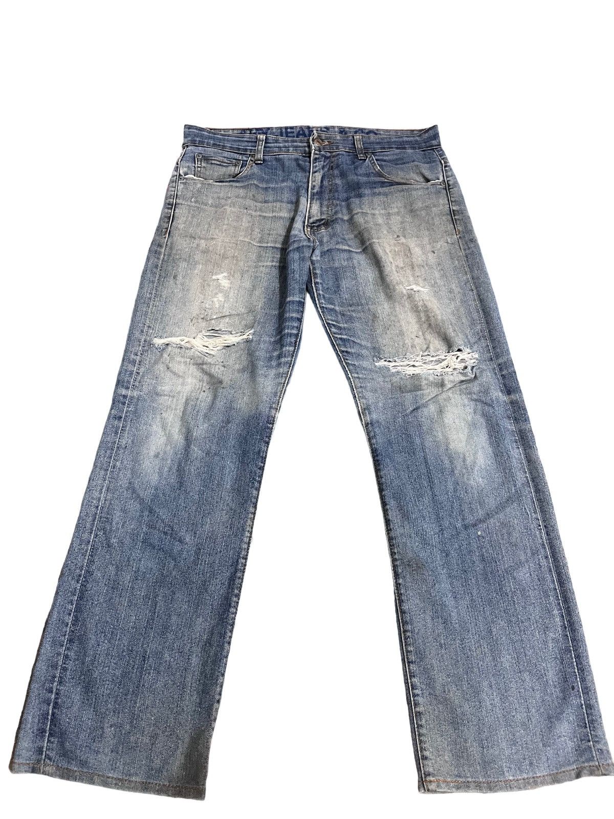 Japanese Brand Vintage AZY Jeans Distressed style jeans Size US 35 - 1 Thumbnail