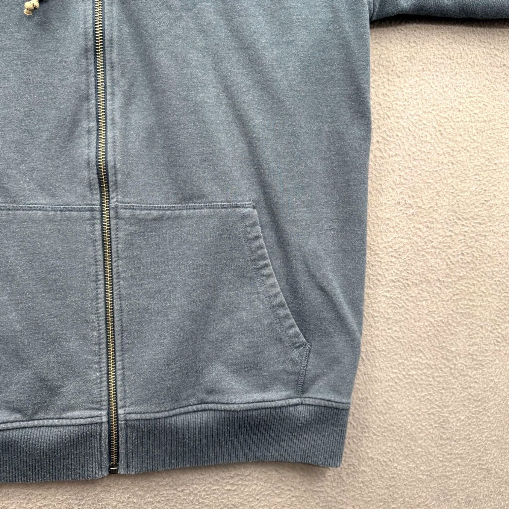 Vintage Howler Bros Hoodie Mens Medium Blue Full Zip Fleece Sweatshirt Aztec Hood Size US M / EU 48-50 / 2 - 7 Thumbnail